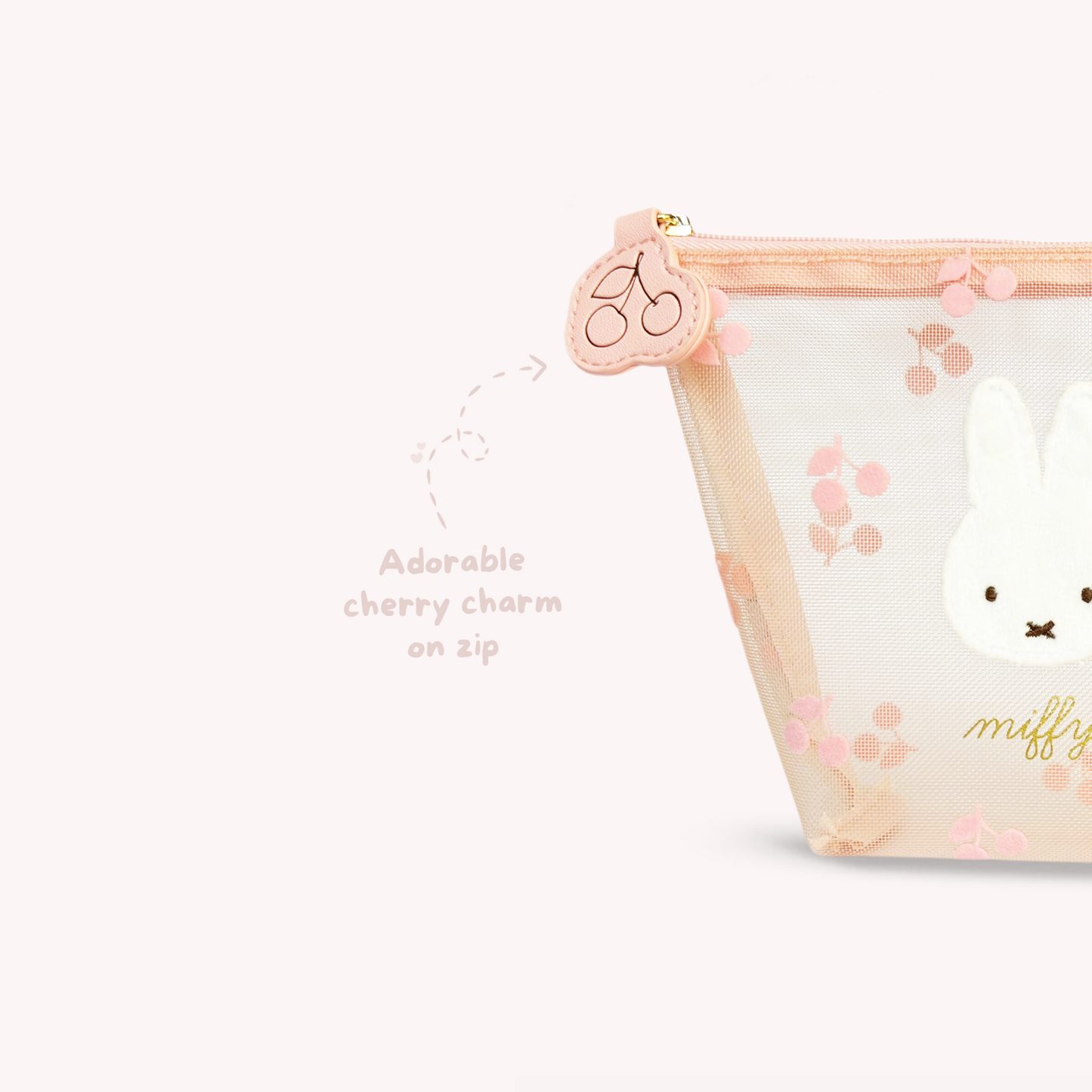 Miffy Cherry Fleur Boat Pouch - Cherry