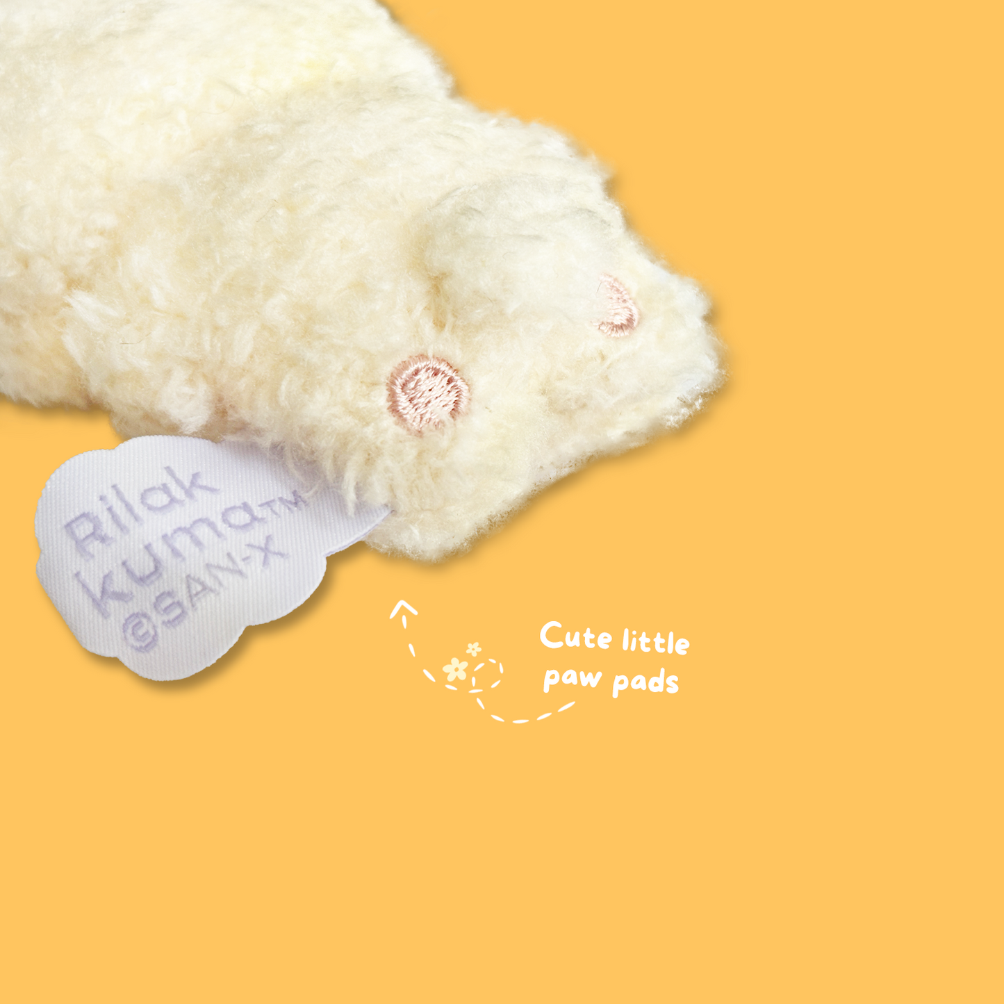 Rilakkuma 'Basic Rilakkuma Flower' Plush Keyring - Korilakkuma