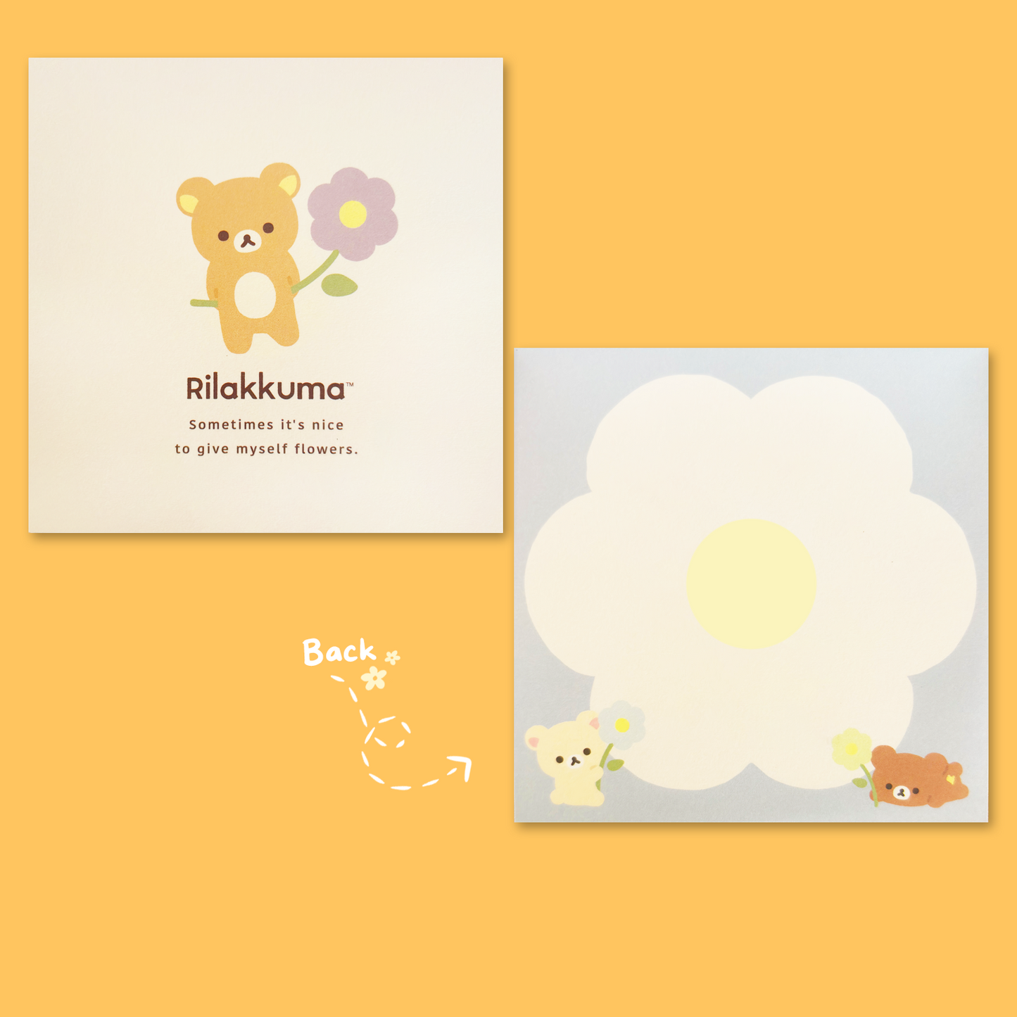Rilakkuma 'Basic Rilakkuma Flower' Square Memo