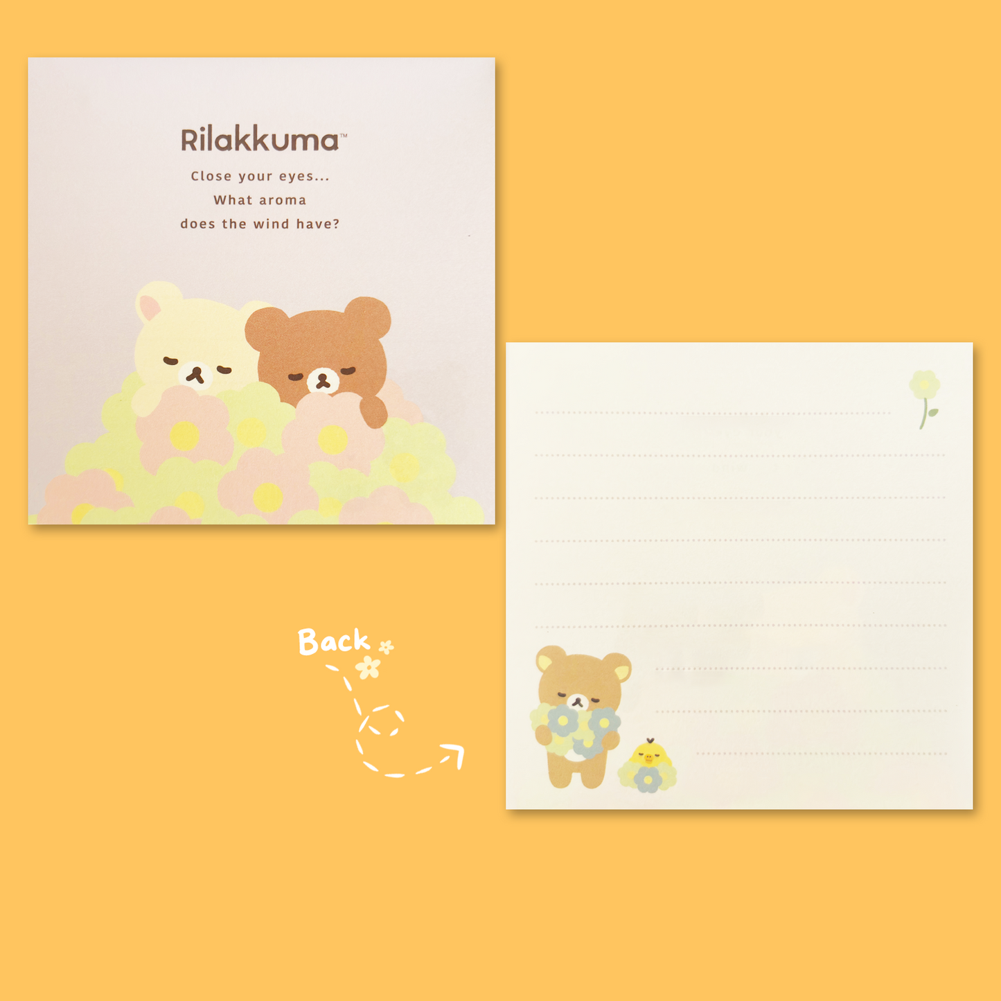 Rilakkuma 'Basic Rilakkuma Flower' Square Memo