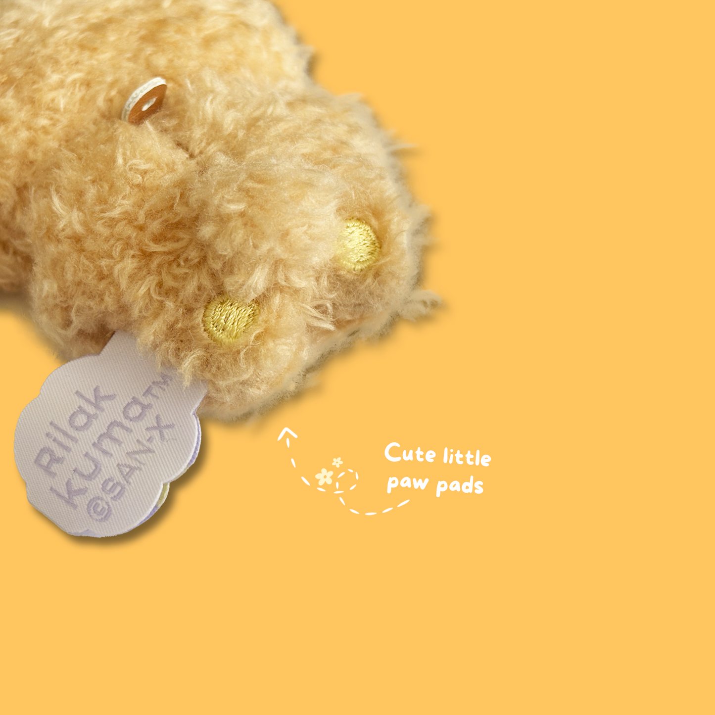 Rilakkuma 'Basic Rilakkuma Flower' Plush Keyring - Rilakkuma