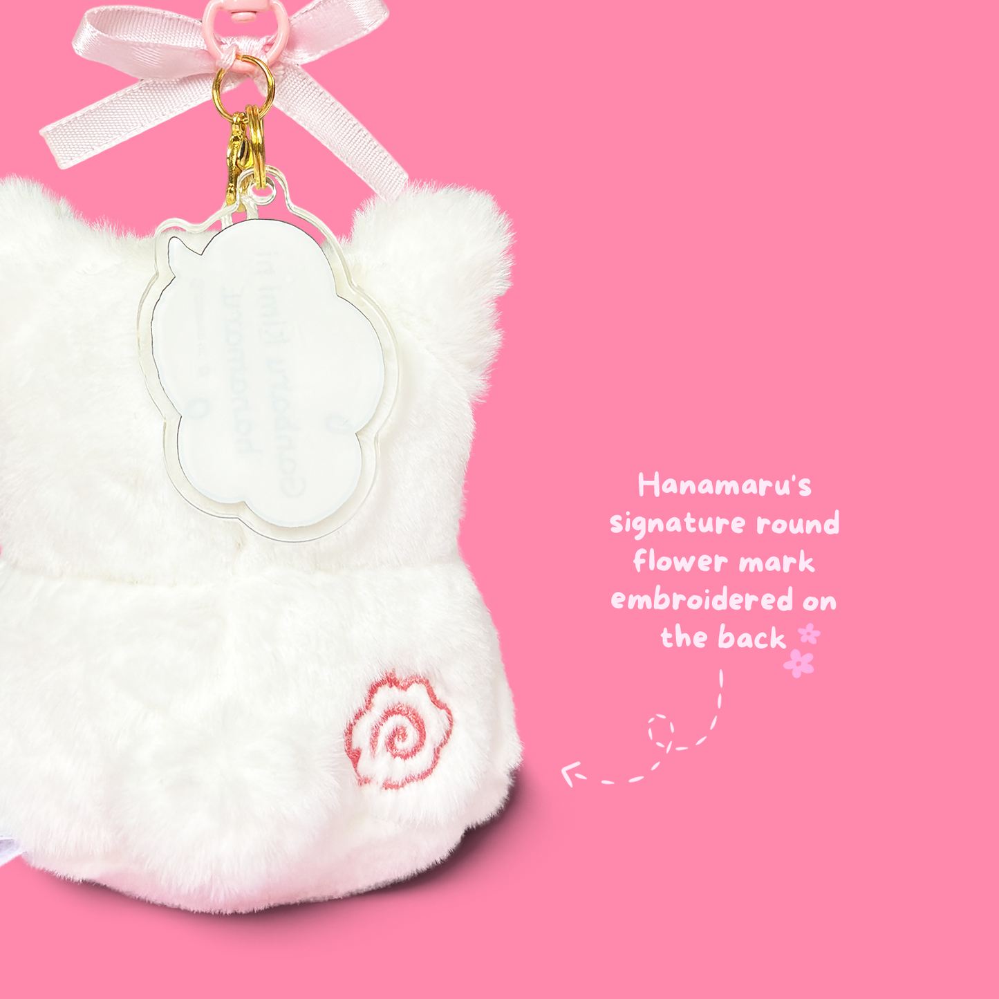 Sanrio Hanamaruobake Plush Keyring