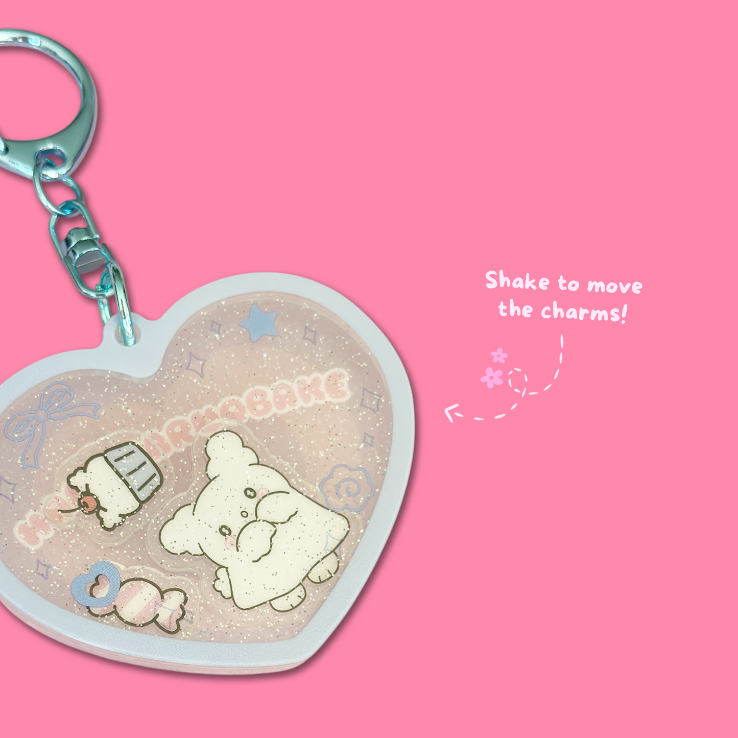 Sanrio Hanamaruobake Shaker Keyring - Blue