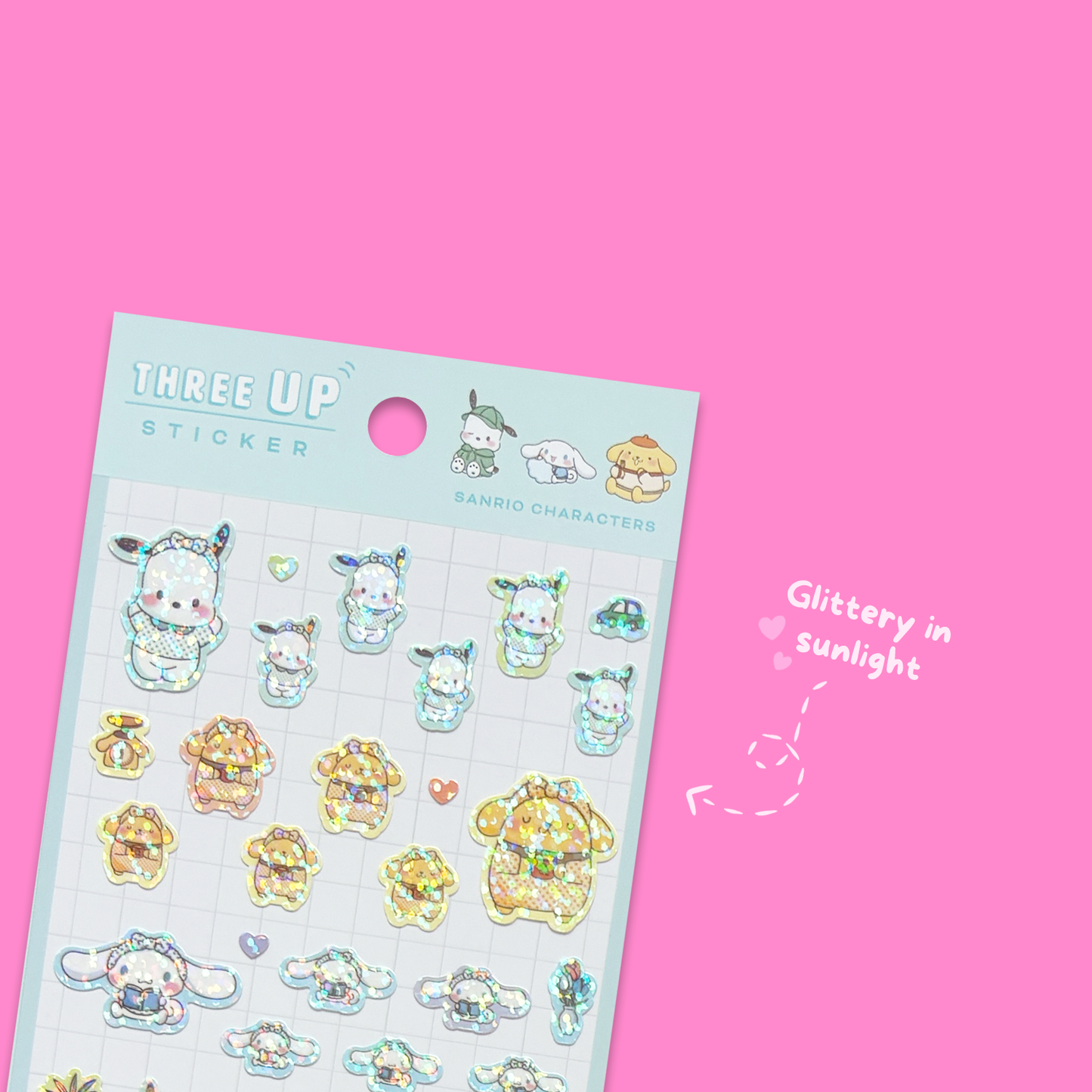 Sanrio Glitter Sticker Sheet - Boys