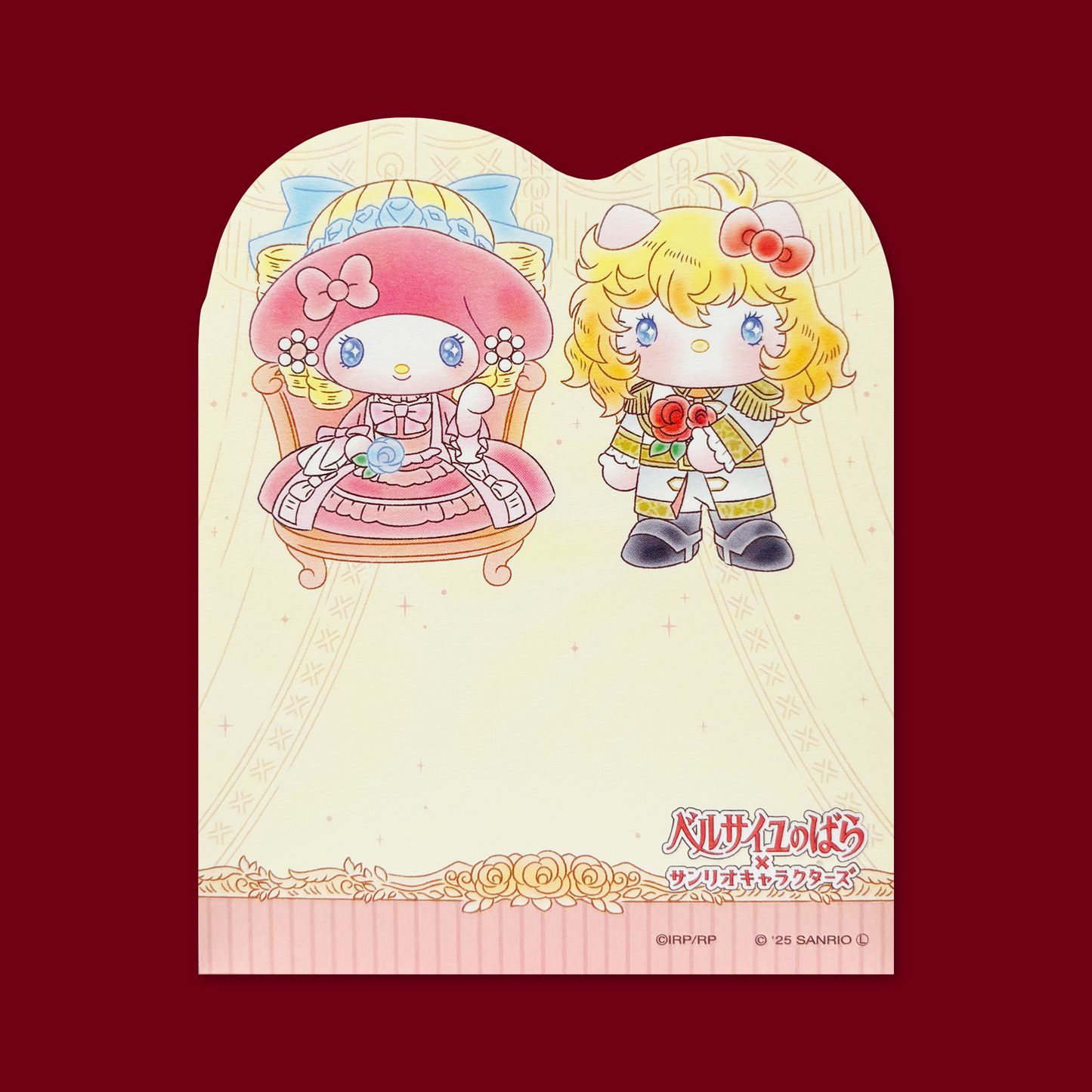 Sanrio x The Rose of Versailles Die-cut Memo Pad