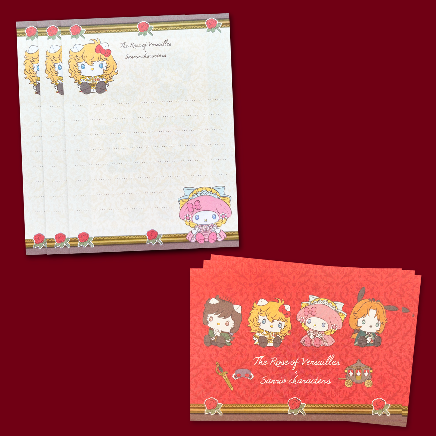 Sanrio x The Rose of Versailles Mini Letter Set