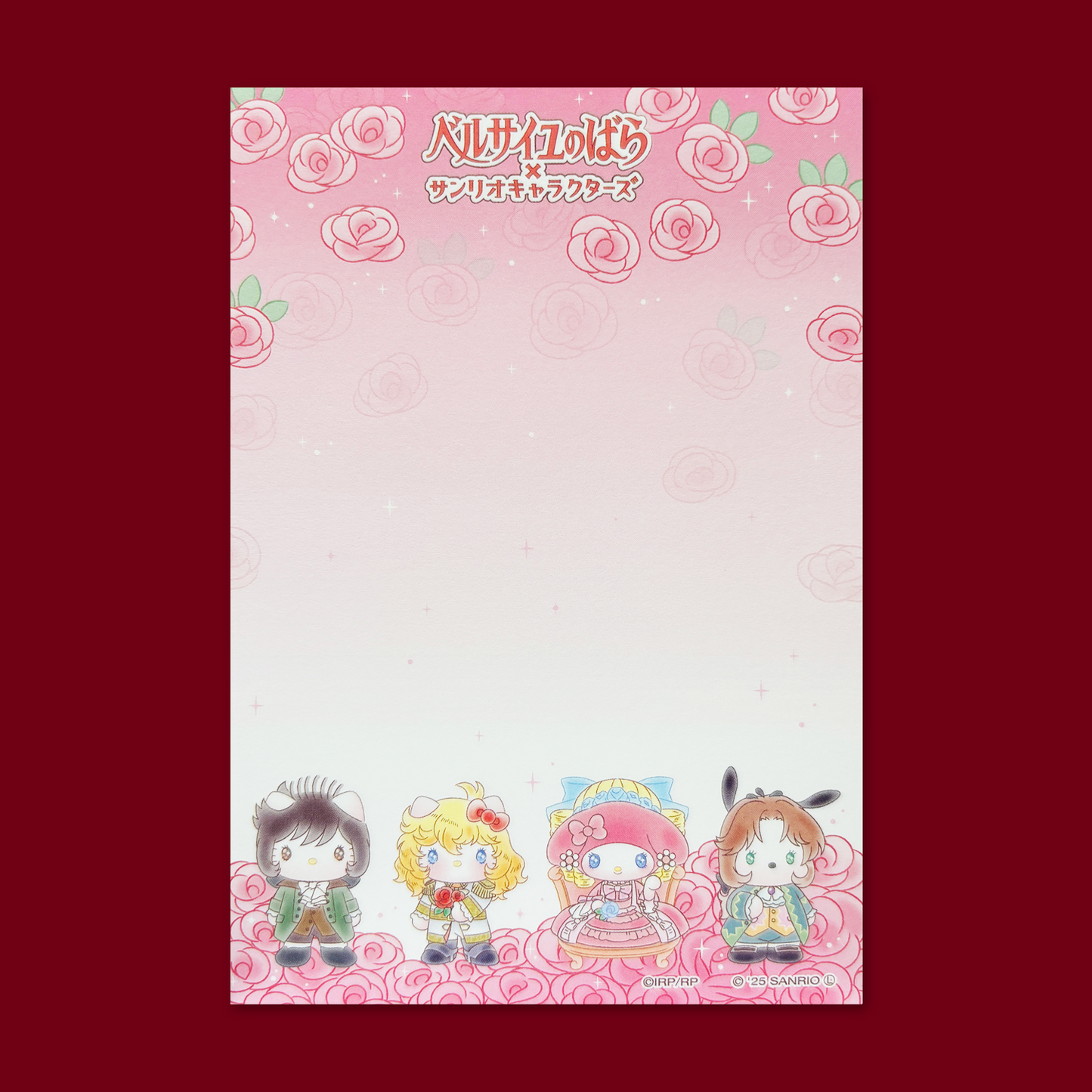 Sanrio x The Rose of Versailles Die-cut Memo Pad