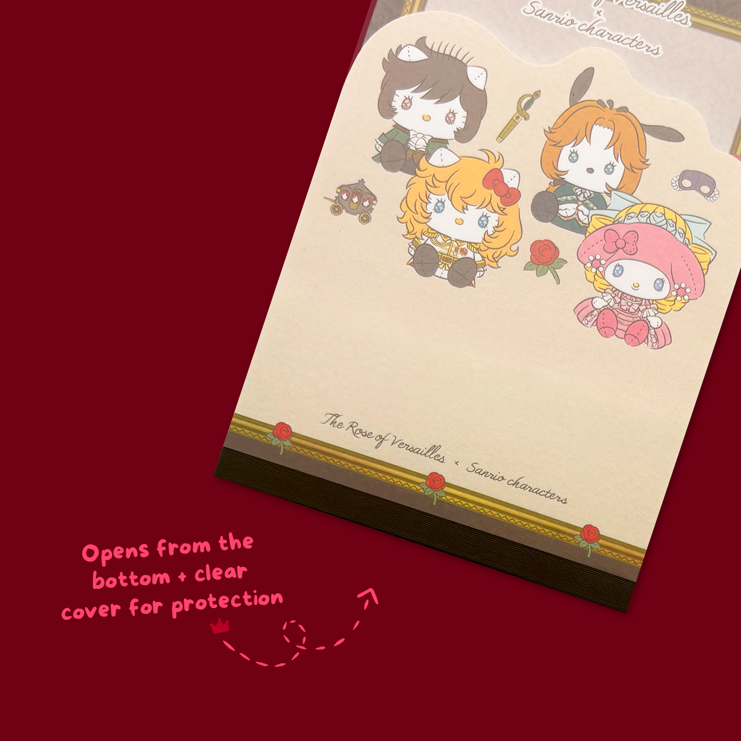Sanrio x The Rose of Versailles Die-cut Memo Pad