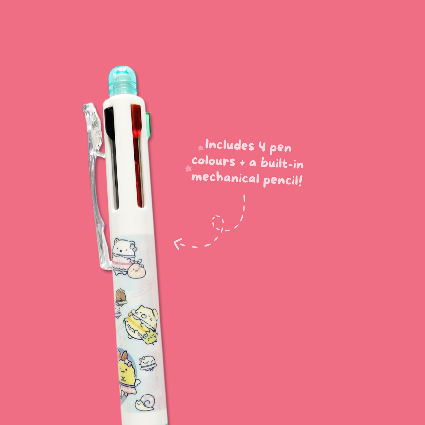 Sumikkogurashi 'Dreaming Tails' 4+1 Ballpoint Pen & Mechanical Pencil