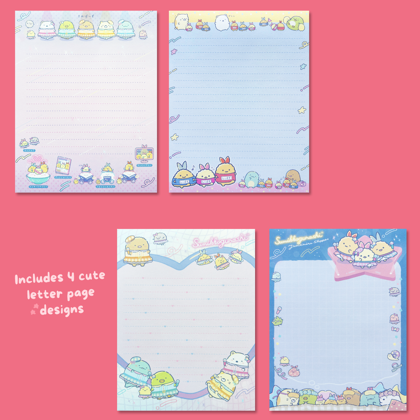Sumikkogurashi 'Dreaming Tails' Letter Set