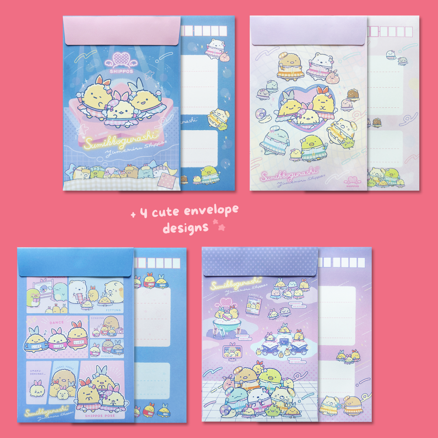 Sumikkogurashi 'Dreaming Tails' Letter Set