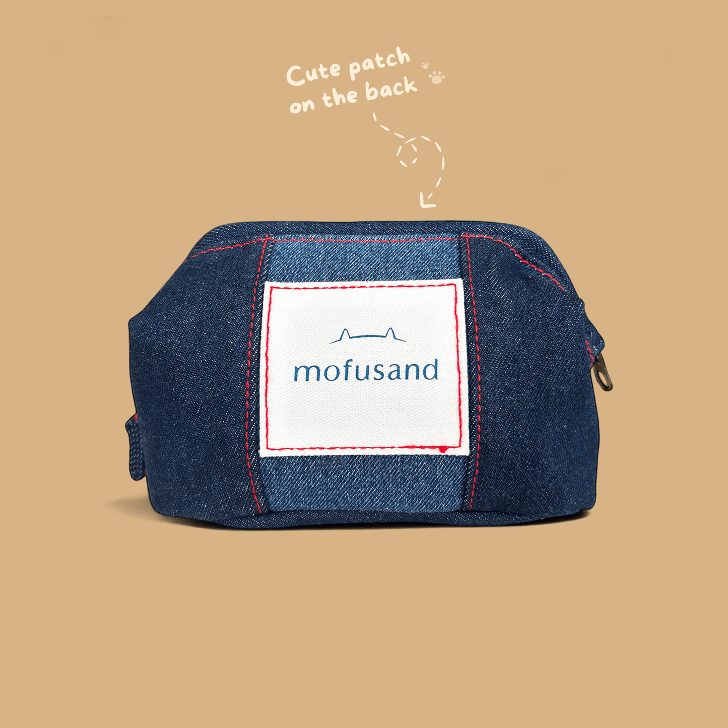 Mofusand Denim Pouch - Cherry Nyan - Momohana