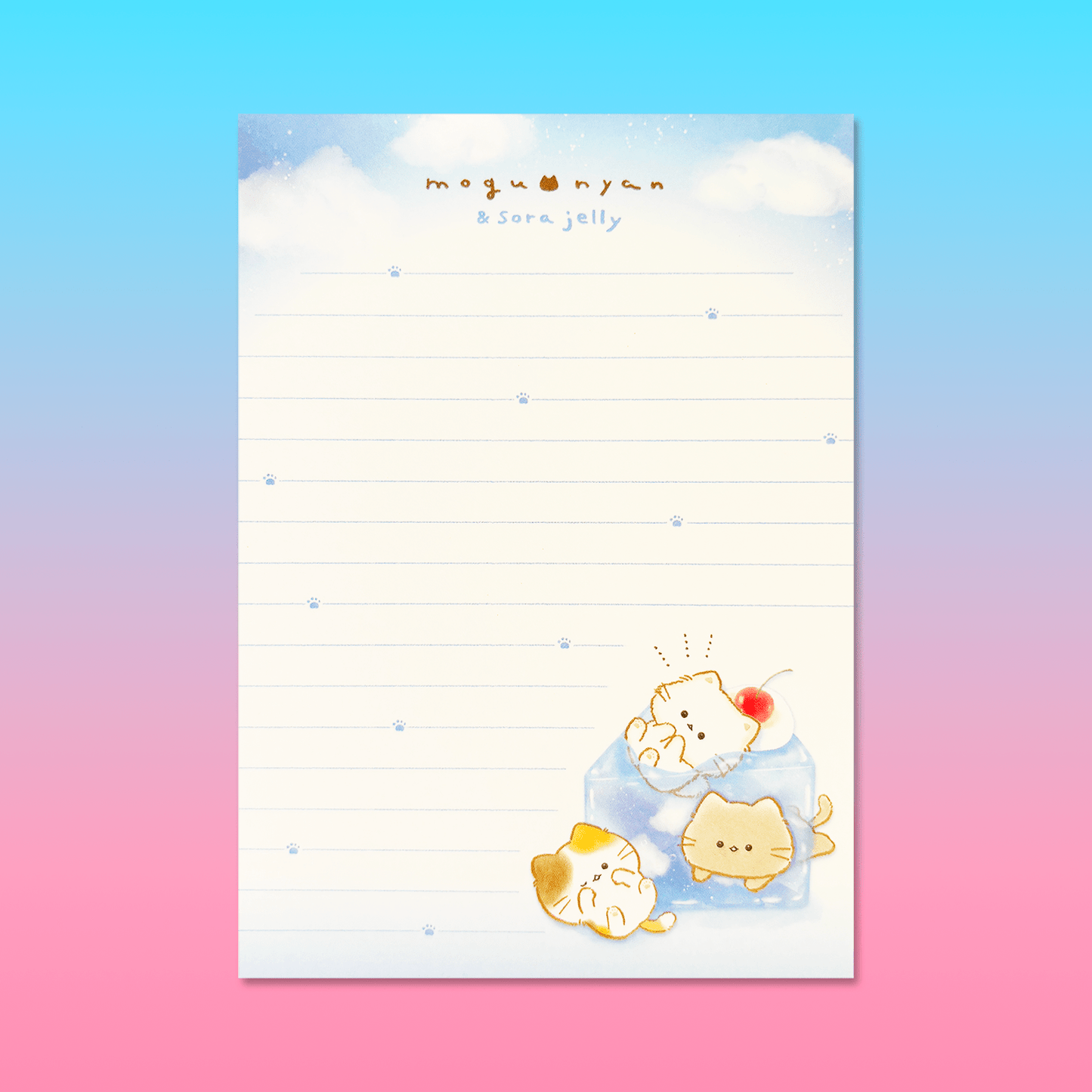 Mogunyan 'Sky Jelly' & 'Strawberry Parfait' A6 Memo Pad - Momohana