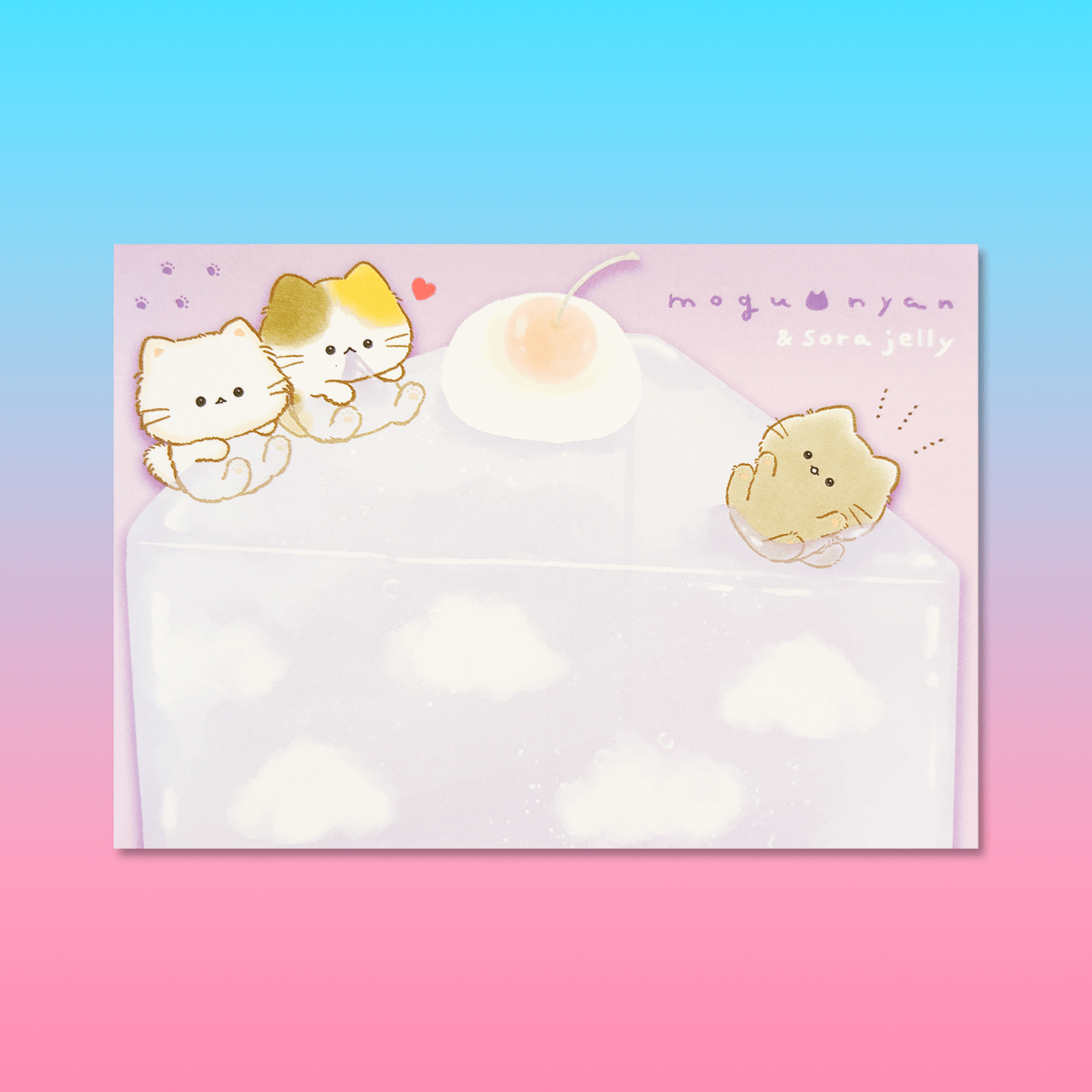 Mogunyan 'Sky Jelly' & 'Strawberry Parfait' A6 Memo Pad - Momohana