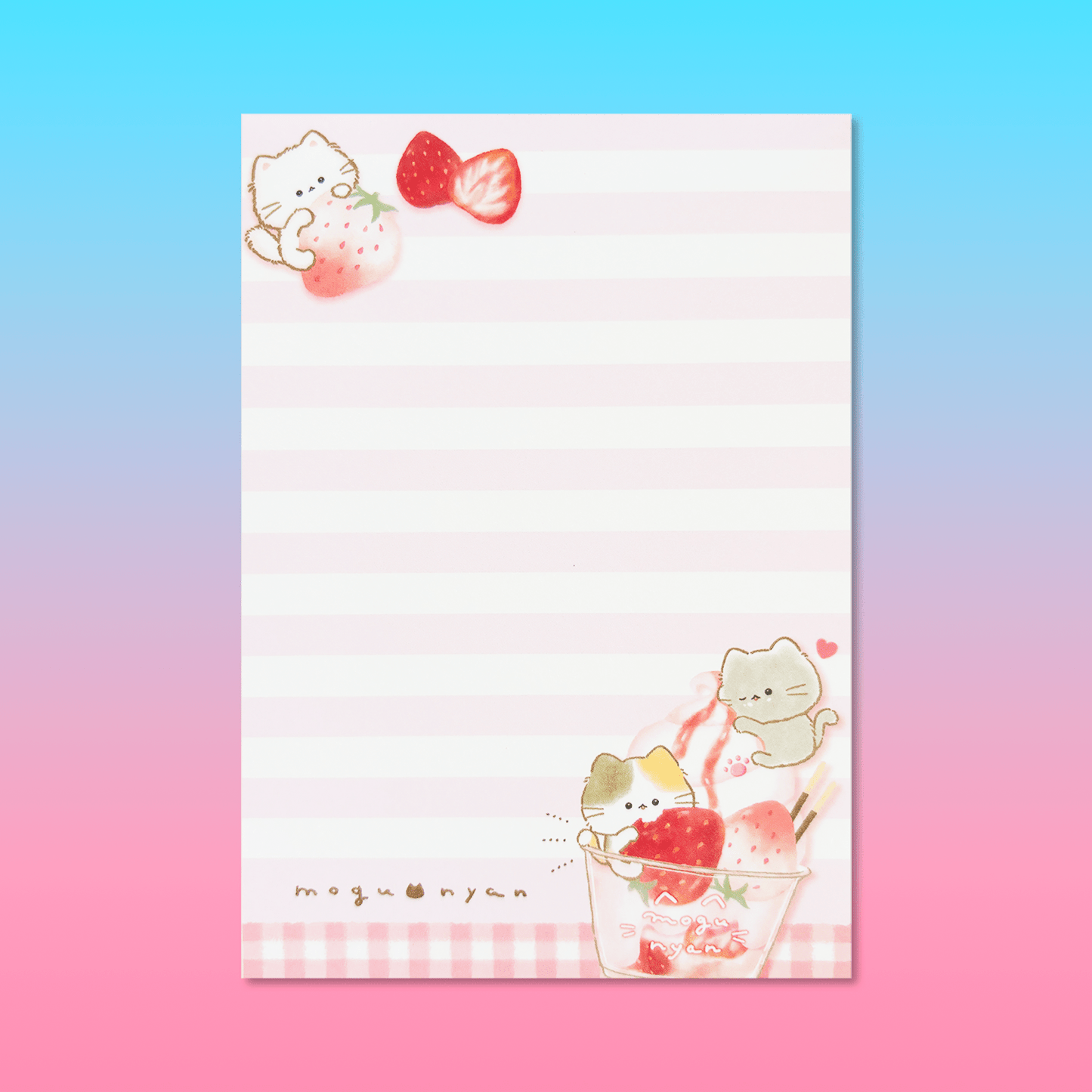 Mogunyan 'Sky Jelly' & 'Strawberry Parfait' A6 Memo Pad - Momohana