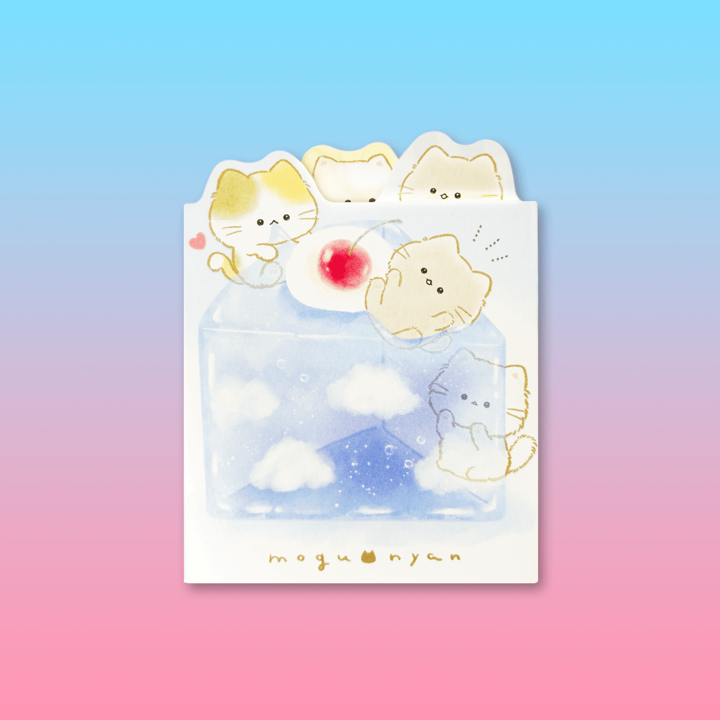 Mogunyan 'Sky Jelly' & 'Strawberry Parfait' Flip - Flap Memo - Momohana