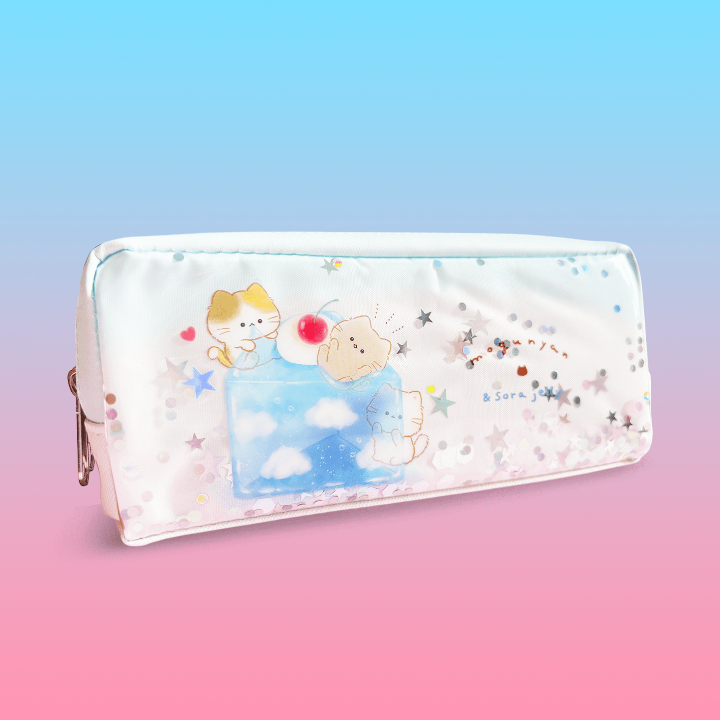 Mogunyan 'Sky Jelly' Twin Zipper Pencil Case - Momohana