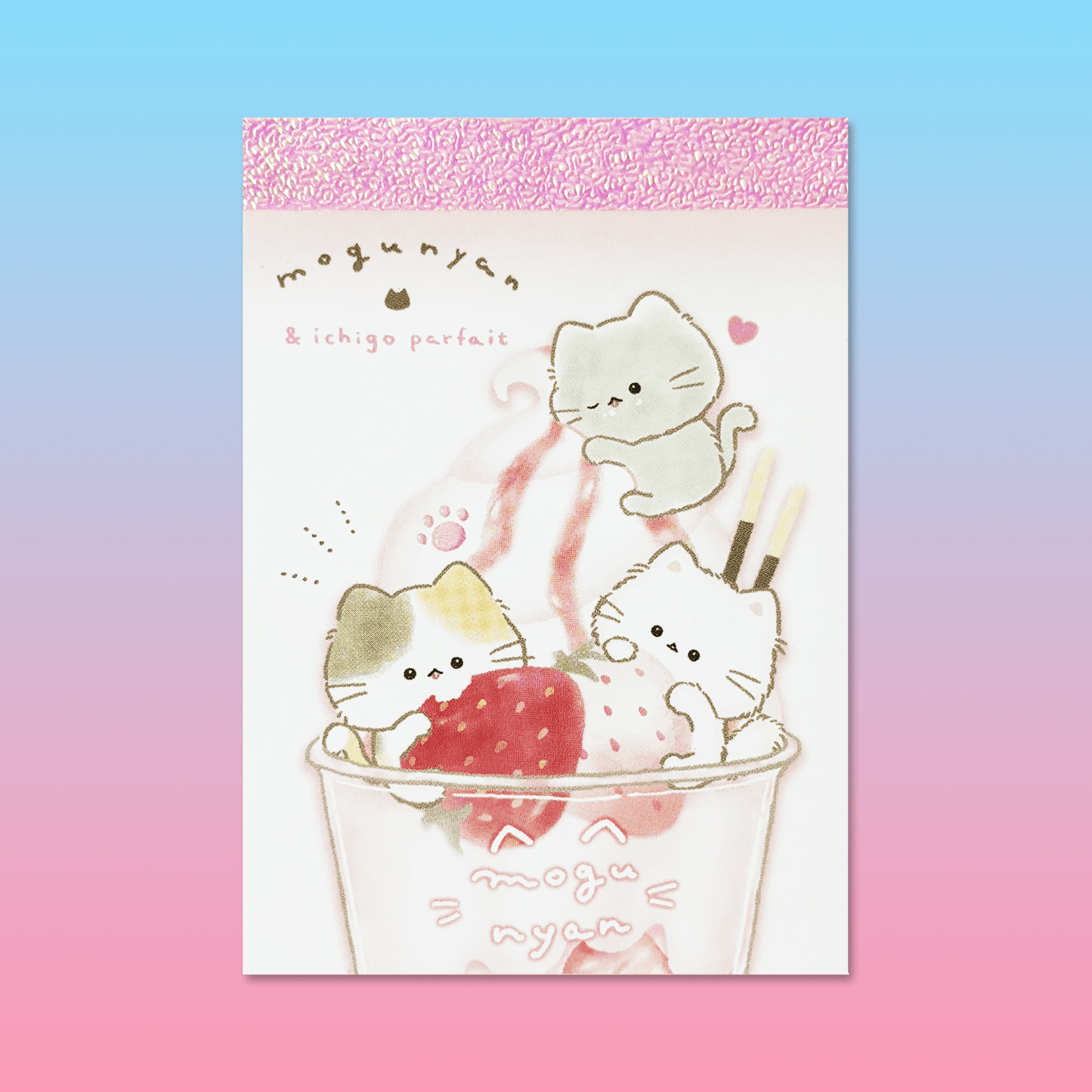 Mogunyan 'Strawberry Parfait' Mini Memo - Momohana