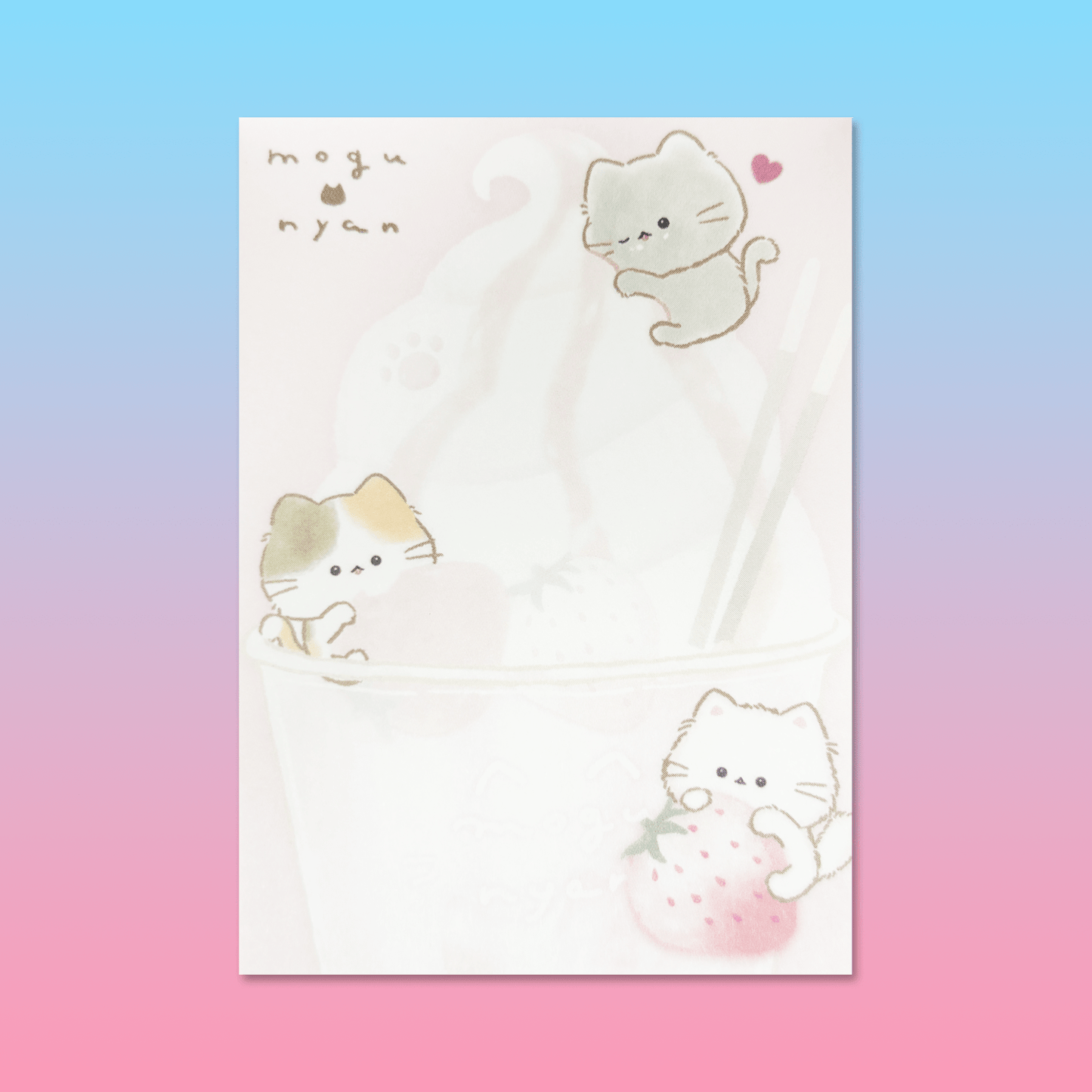 Mogunyan 'Strawberry Parfait' Mini Memo - Momohana