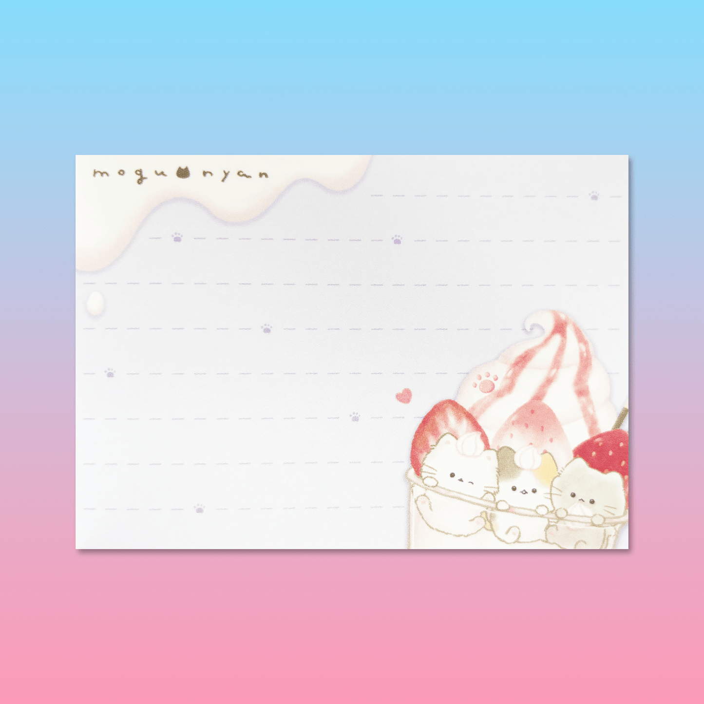 Mogunyan 'Strawberry Parfait' Mini Memo - Momohana
