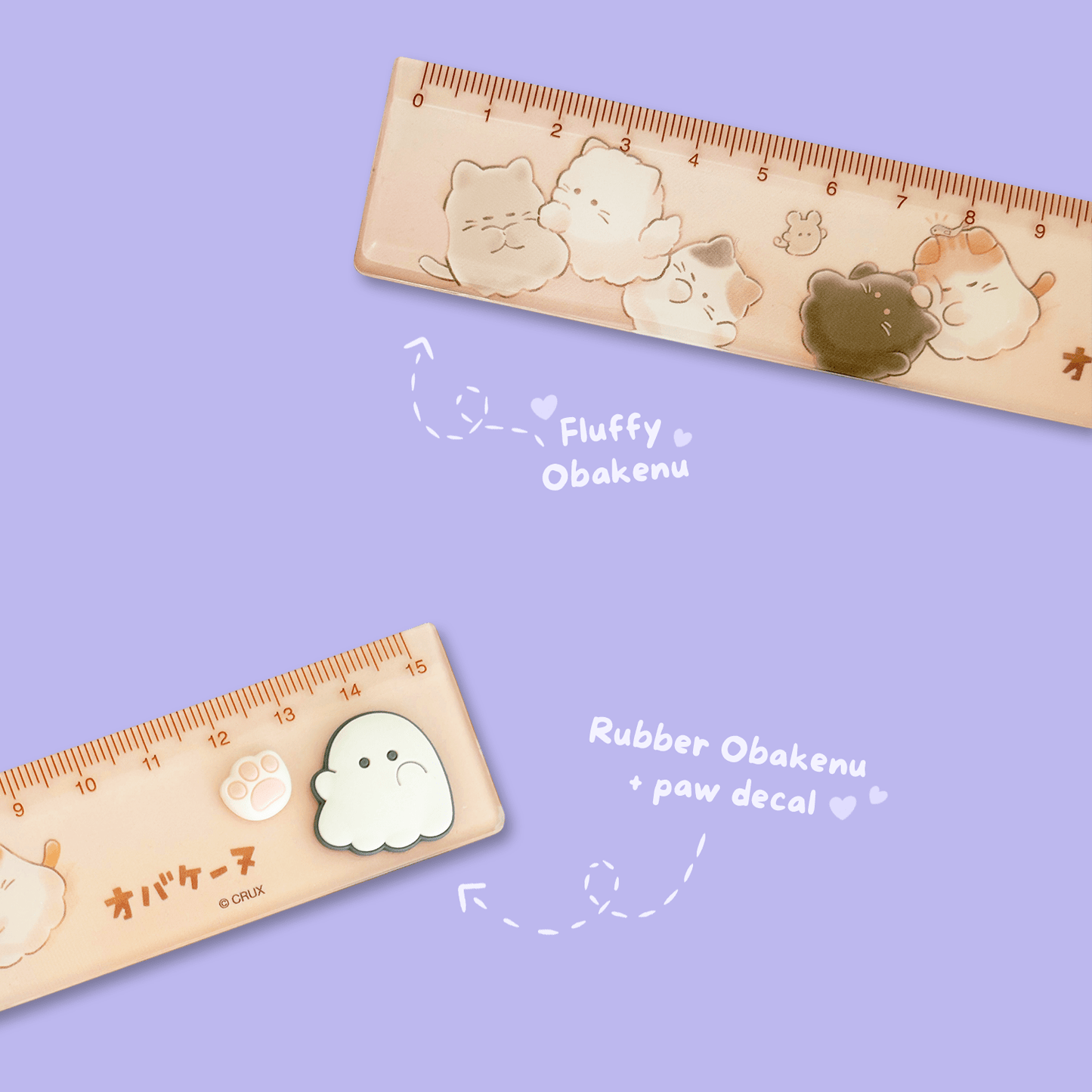 Obakenu 15cm Ruler - Fluffy - Momohana