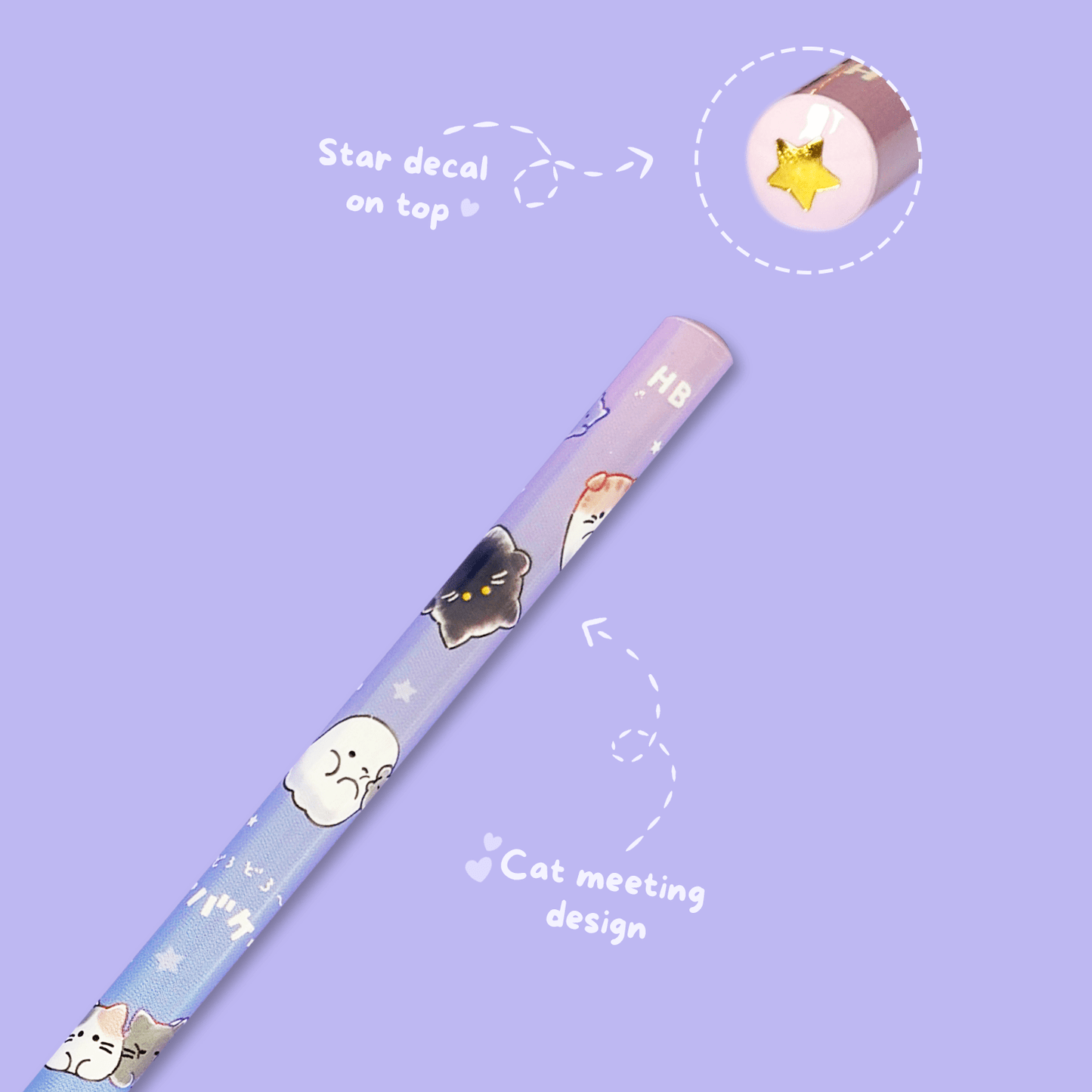 Obakenu HB Pencil - Cat Meeting - Momohana