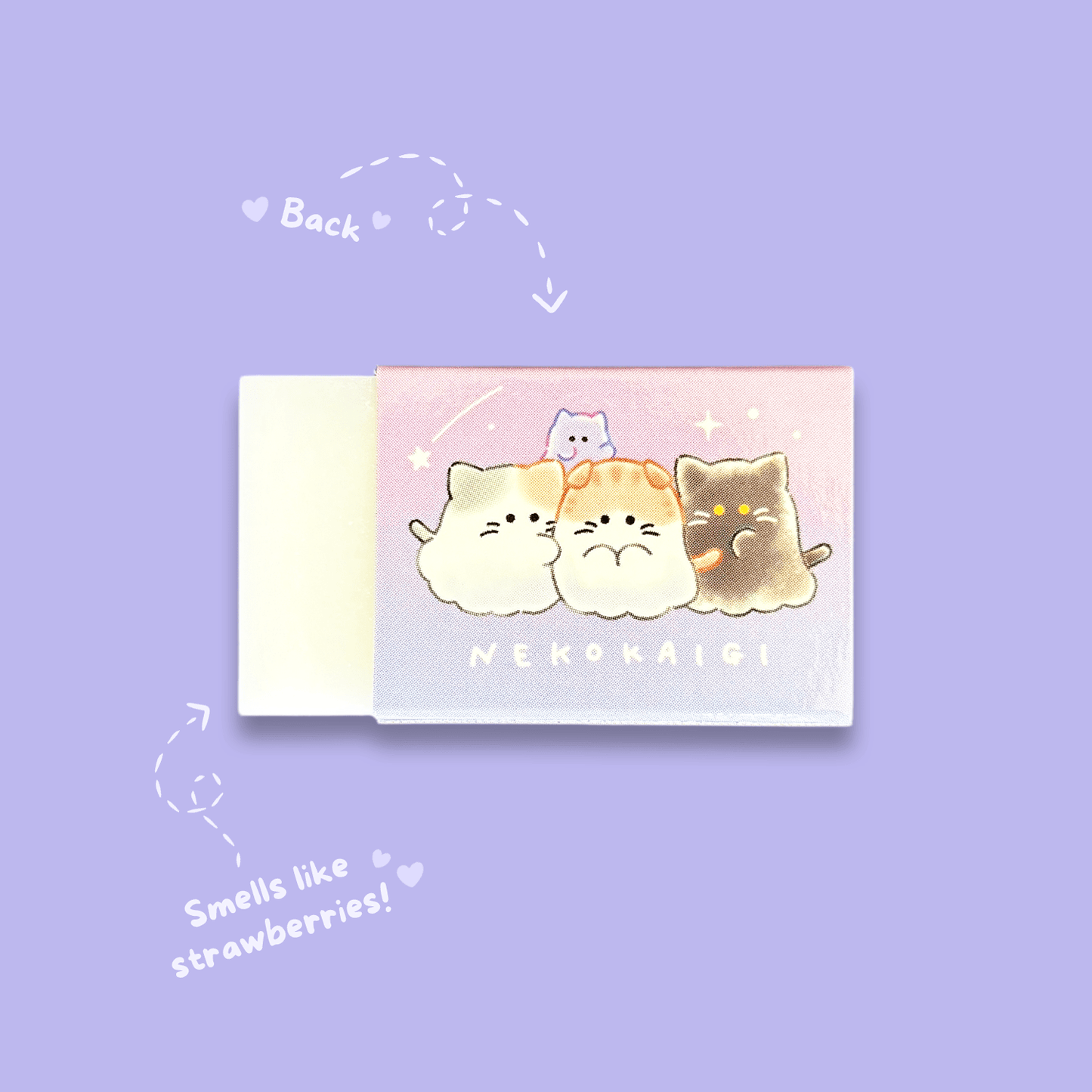 Obakenu Scented Eraser - Cat Meeting - Momohana