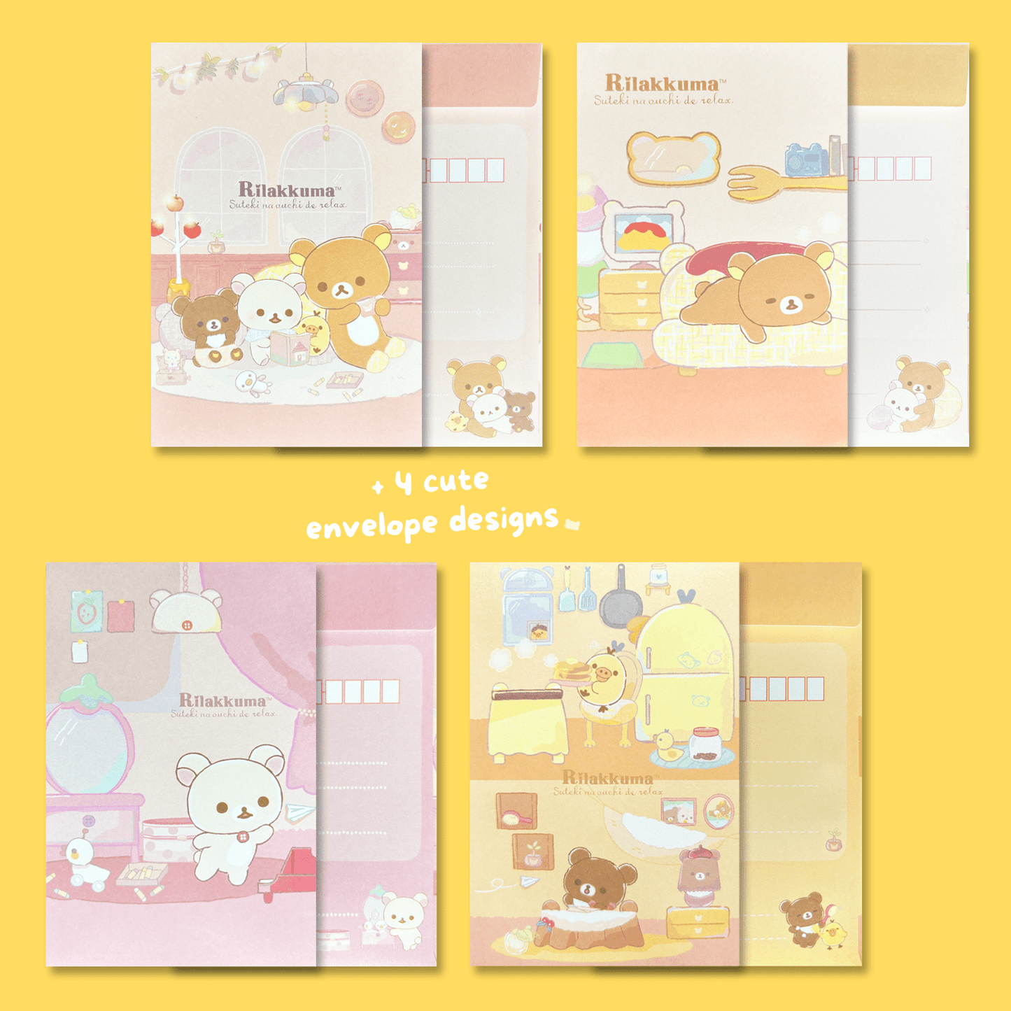 Rilakkuma 'A Wonderful House' Letter Set - Momohana