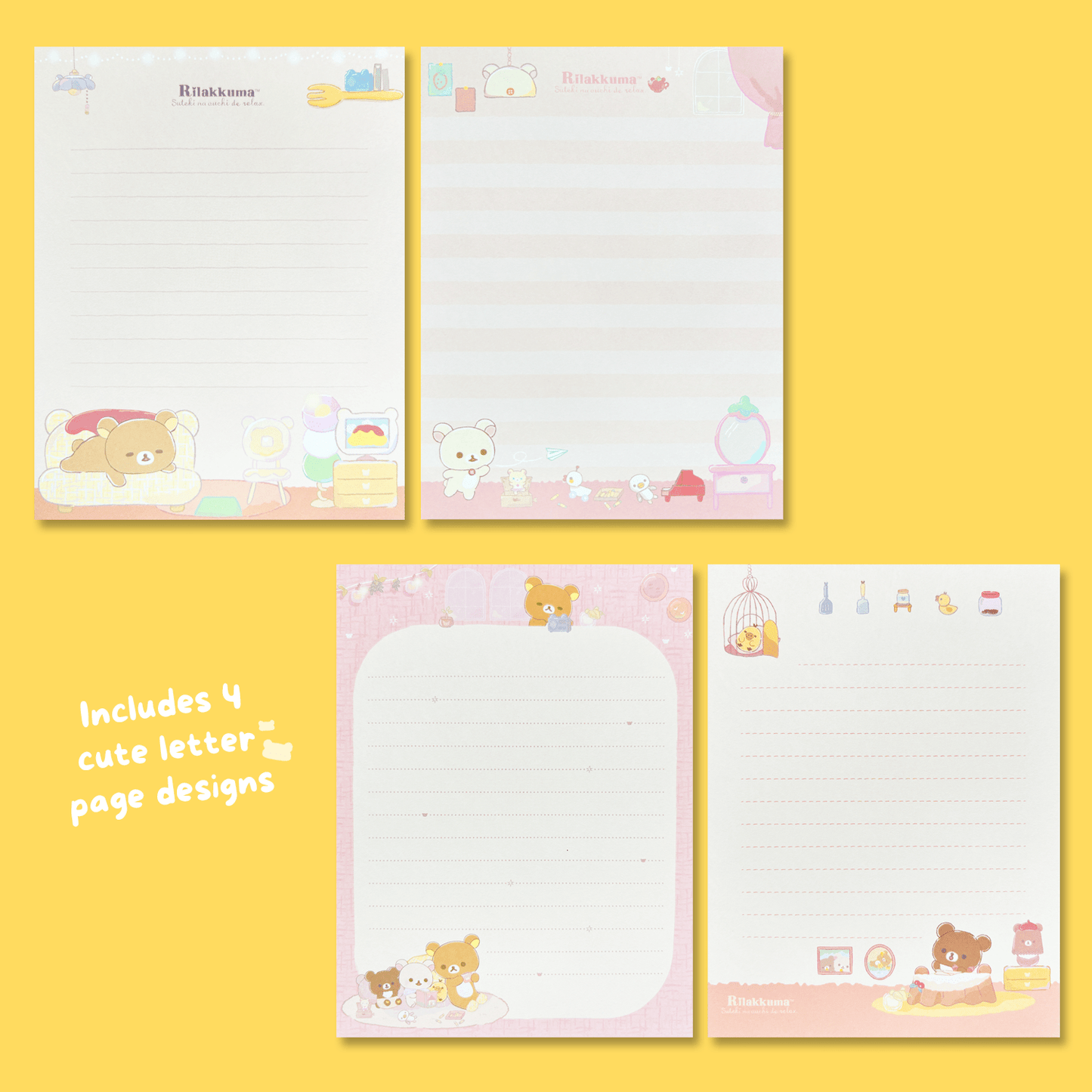 Rilakkuma 'A Wonderful House' Letter Set - Momohana