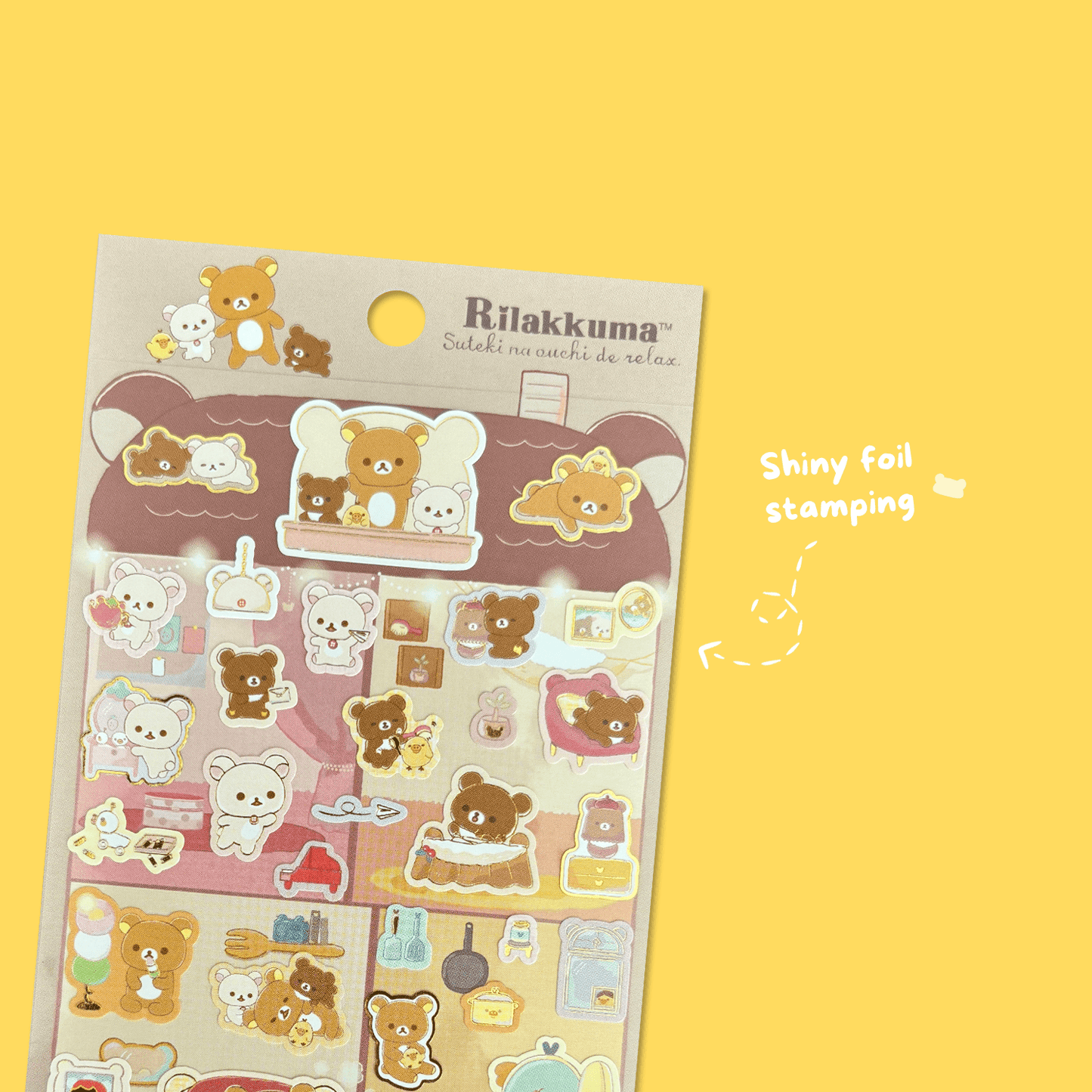 Rilakkuma 'A Wonderful House' Sticker Sheet - Momohana