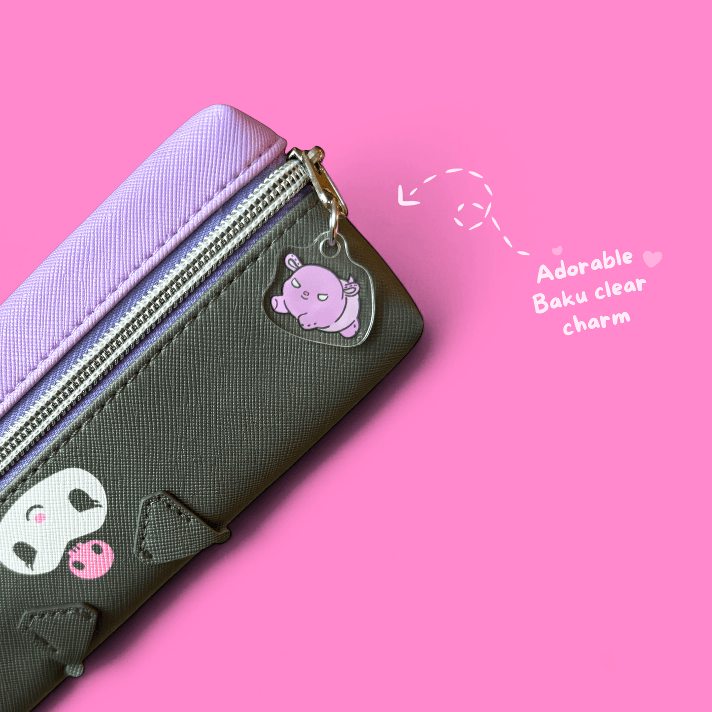 Sanrio 2 Compartment Pencil Case - Kuromi - Momohana