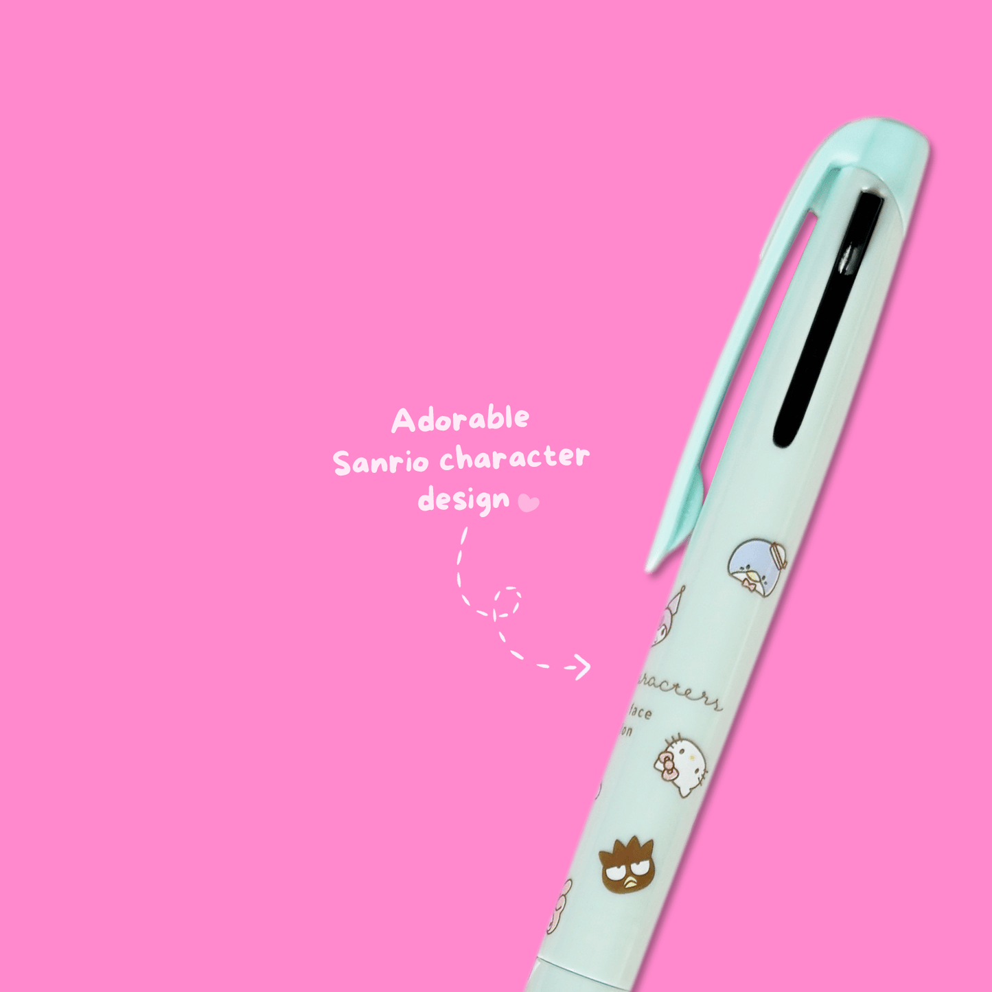 Sanrio Characters Smooth 2 Colour Pen - Mint - Momohana