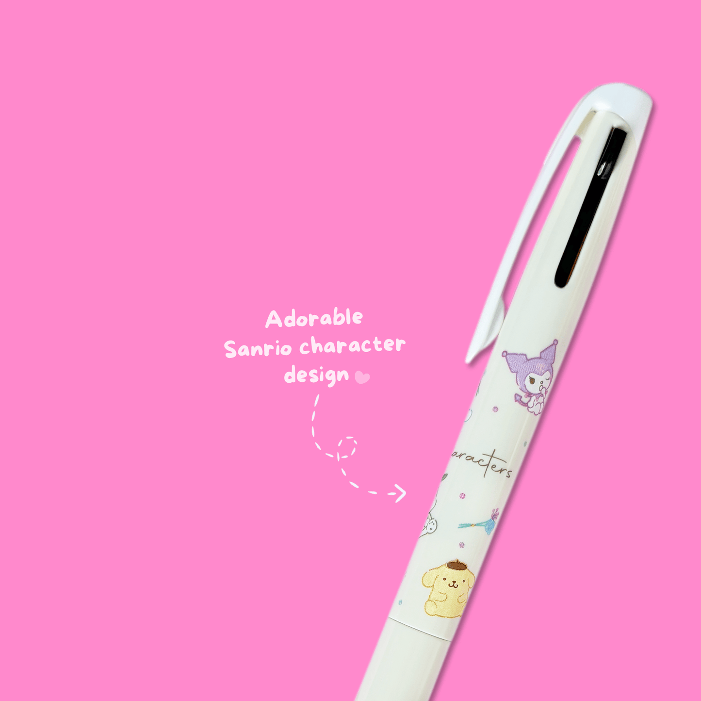 Sanrio Characters Smooth 2 Colour Pen - Pastel Yellow - Momohana