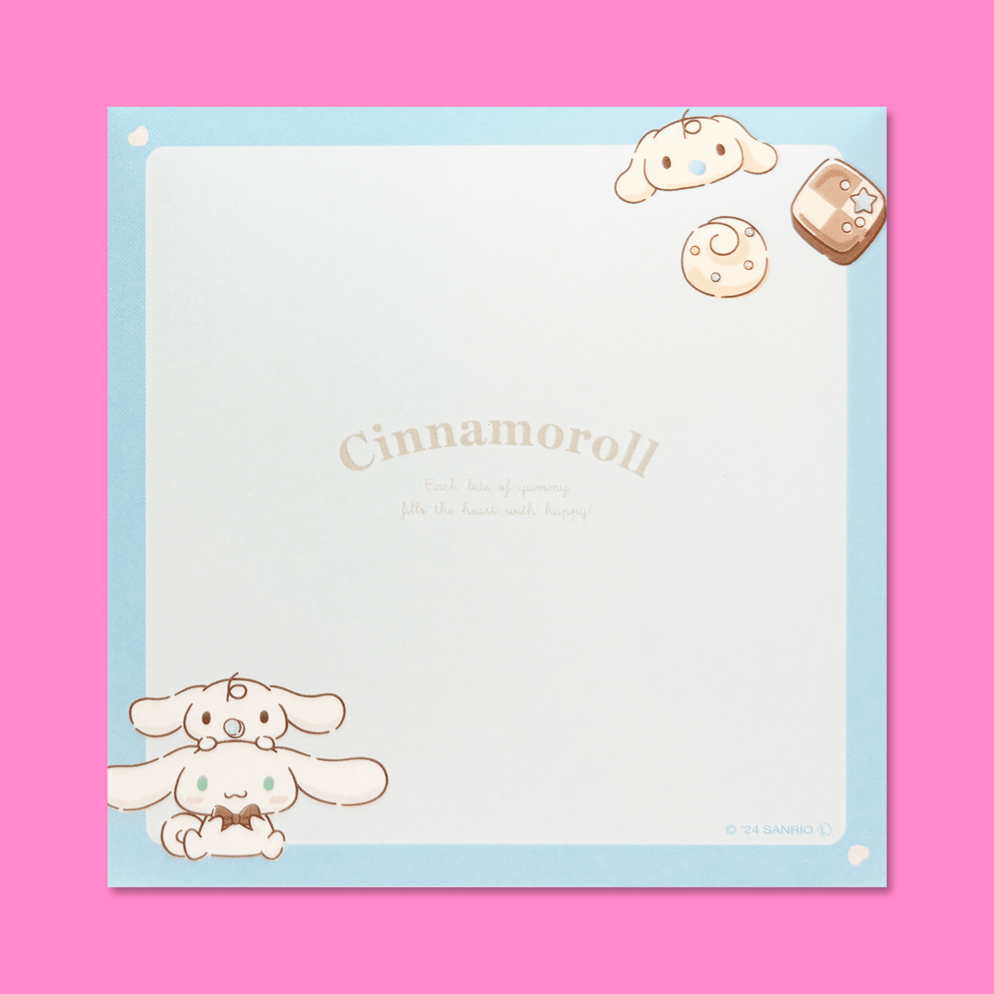 Sanrio Square Chocolate Memo Pad with Stickers - Cinnamoroll - Momohana