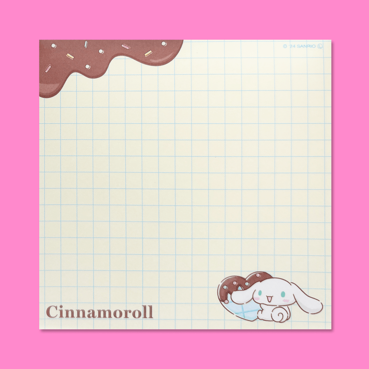 Sanrio Square Chocolate Memo Pad with Stickers - Cinnamoroll - Momohana