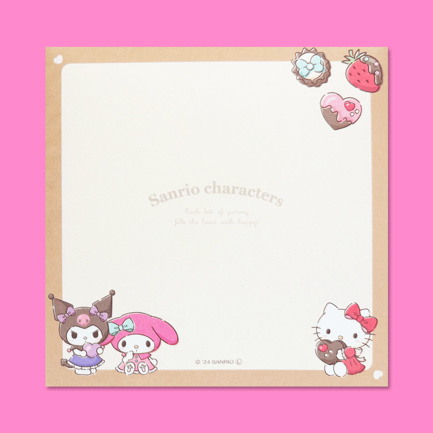 Sanrio Square Chocolate Memo Pad with Stickers - Girls - Momohana