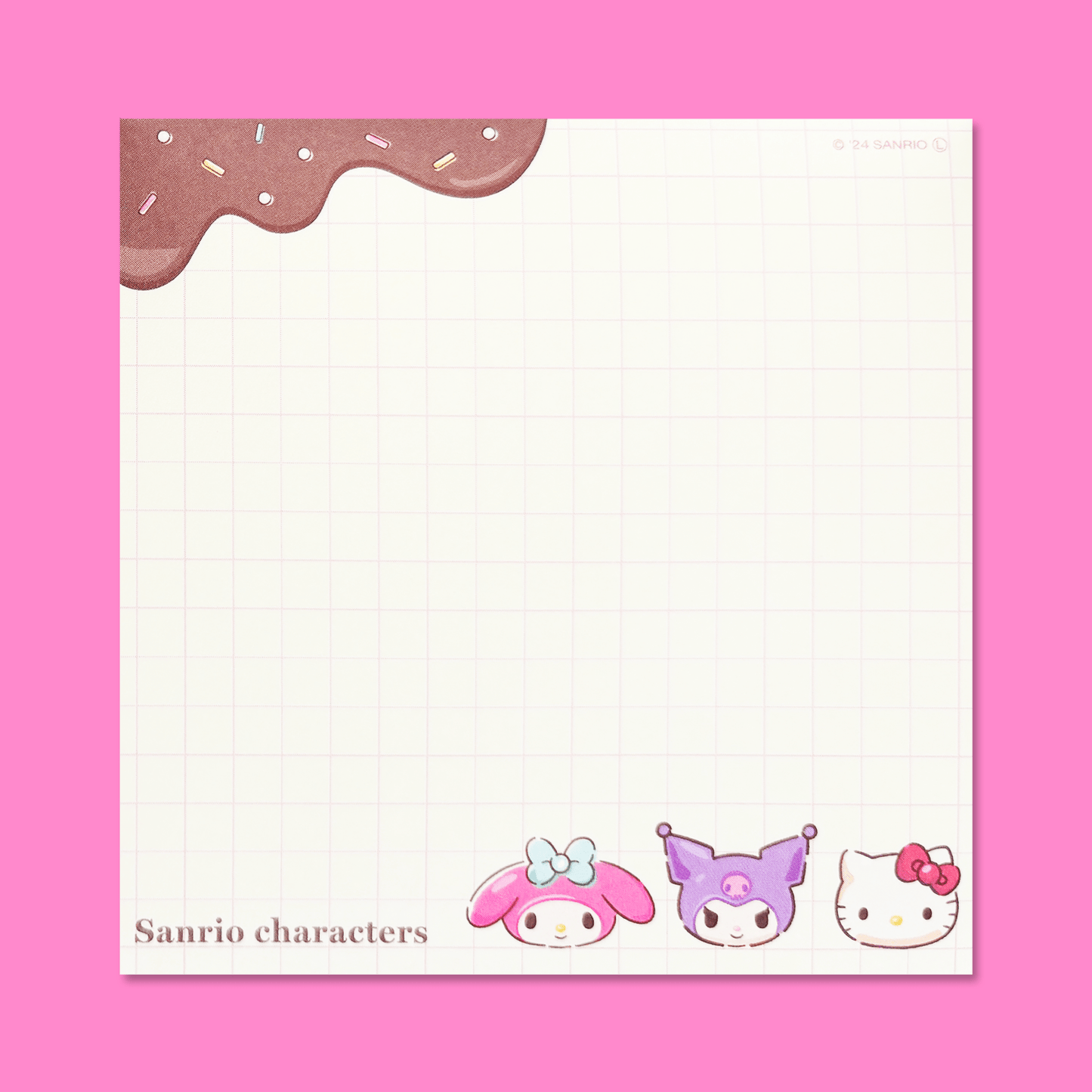 Sanrio Square Chocolate Memo Pad with Stickers - Girls - Momohana