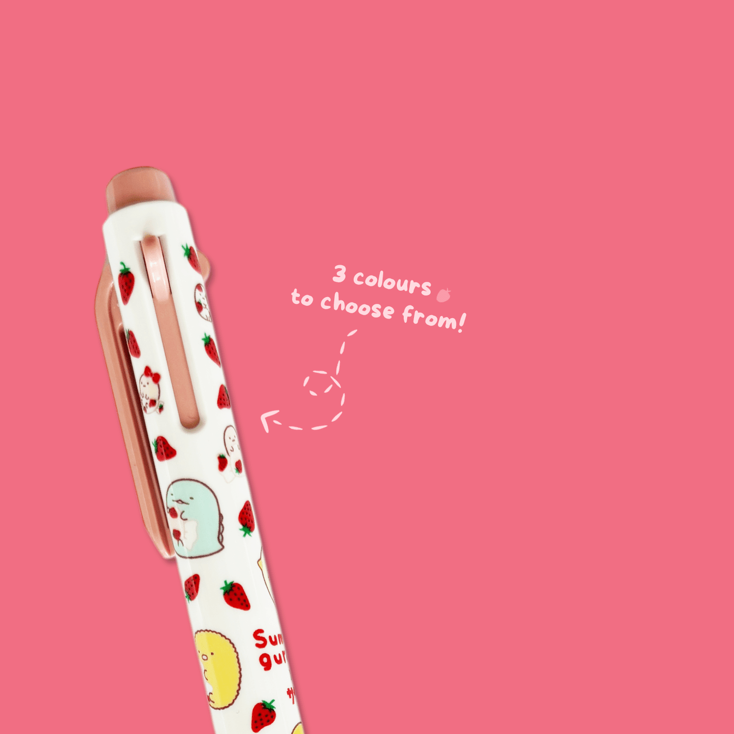 Sumikkogurashi x Sakuma 3 Colour Energel Ballpoint Pen - Momohana