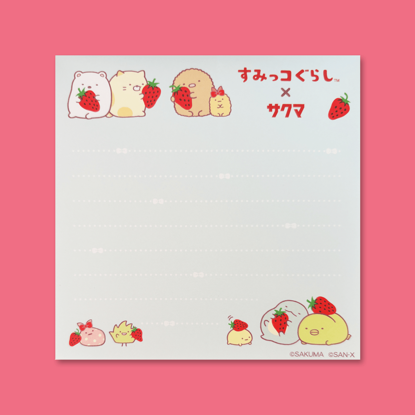 Sumikkogurashi x Sakuma Square Memo Pad - Momohana