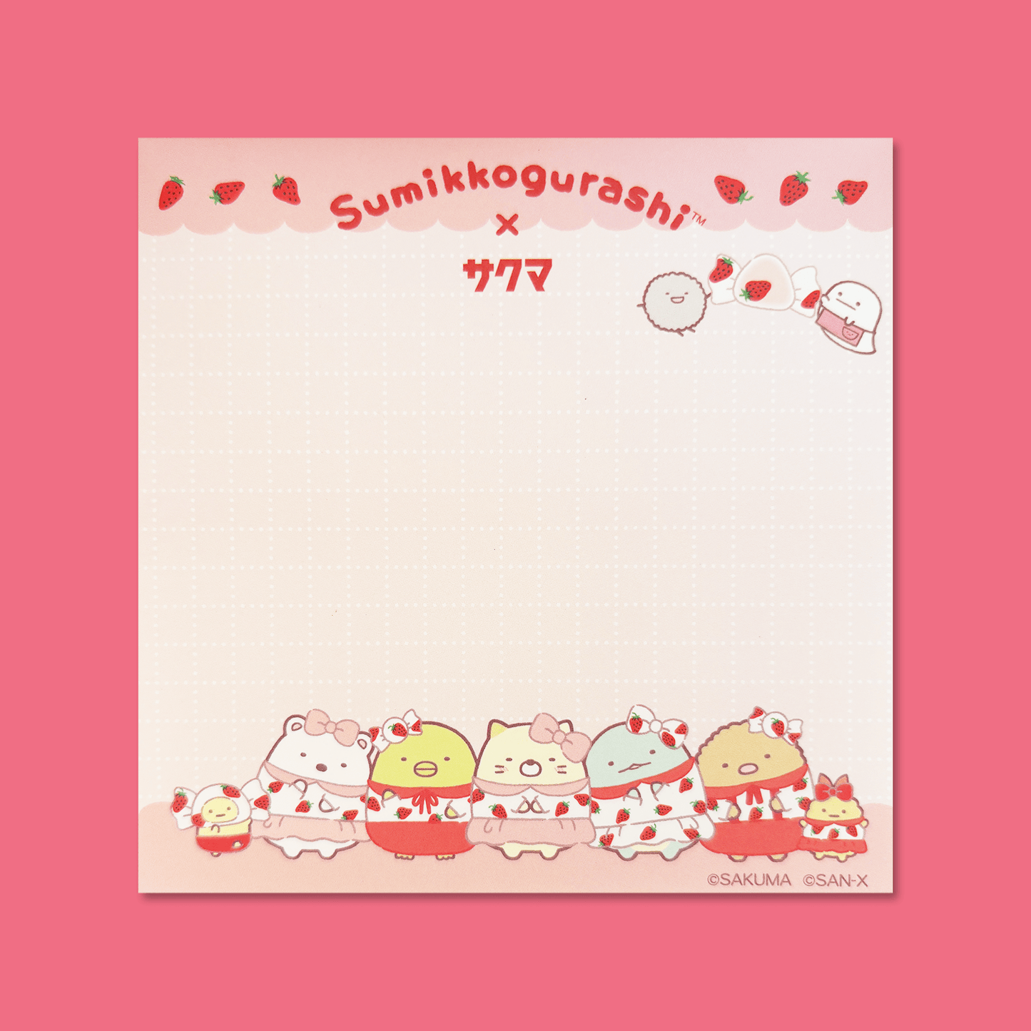 Sumikkogurashi x Sakuma Square Memo Pad - Momohana