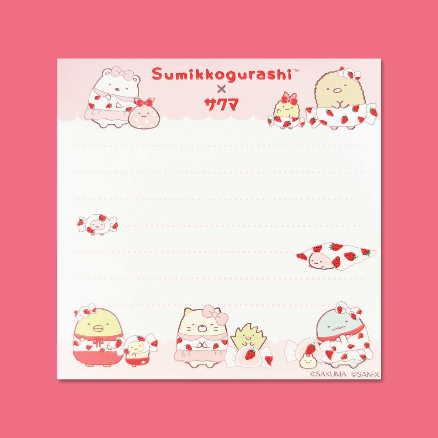 Sumikkogurashi x Sakuma Square Memo Pad - Momohana