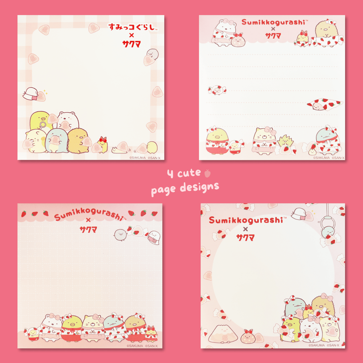 Sumikkogurashi x Sakuma Square Memo Pad - Momohana