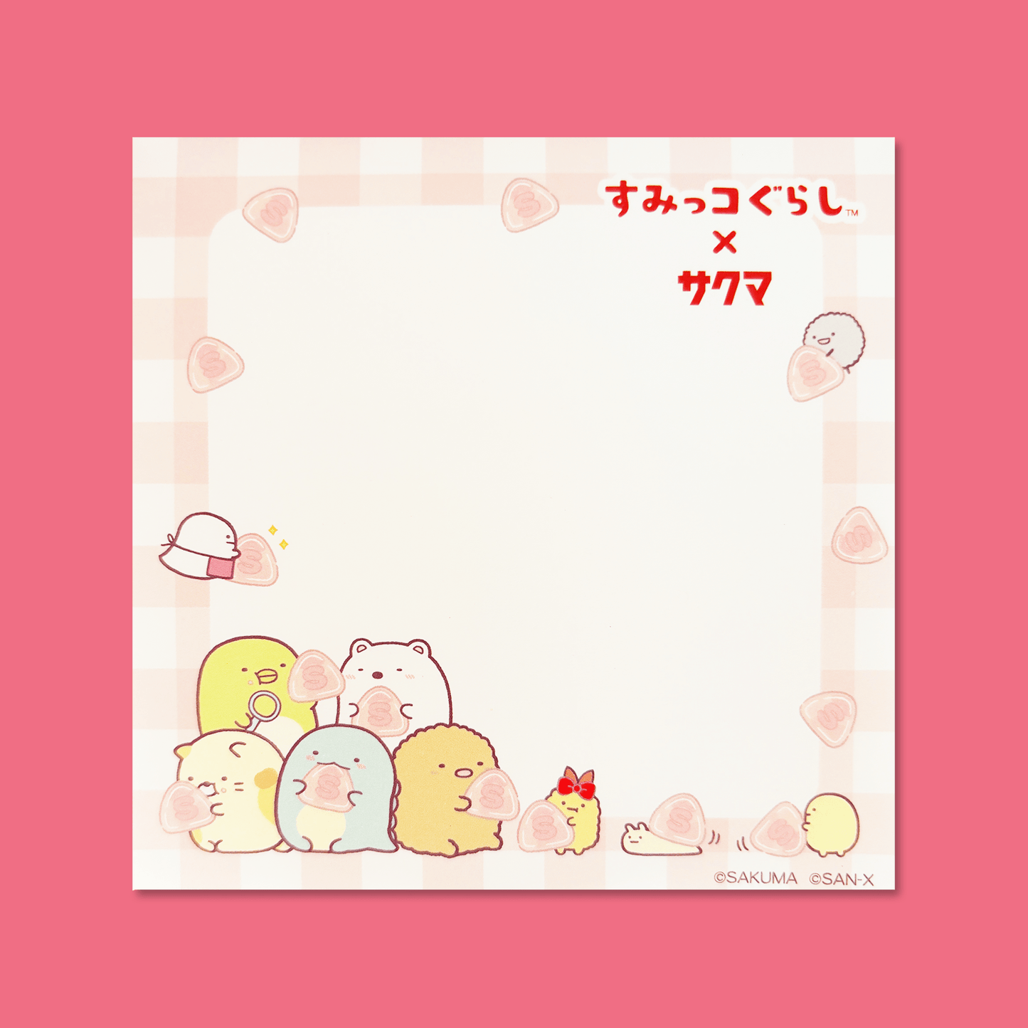 Sumikkogurashi x Sakuma Square Memo Pad - Momohana