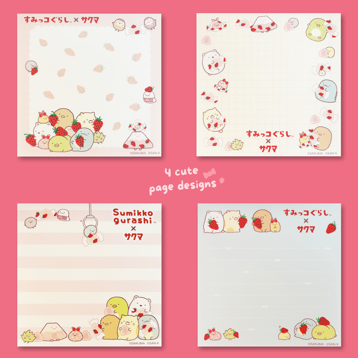 Sumikkogurashi x Sakuma Square Memo Pad - Momohana