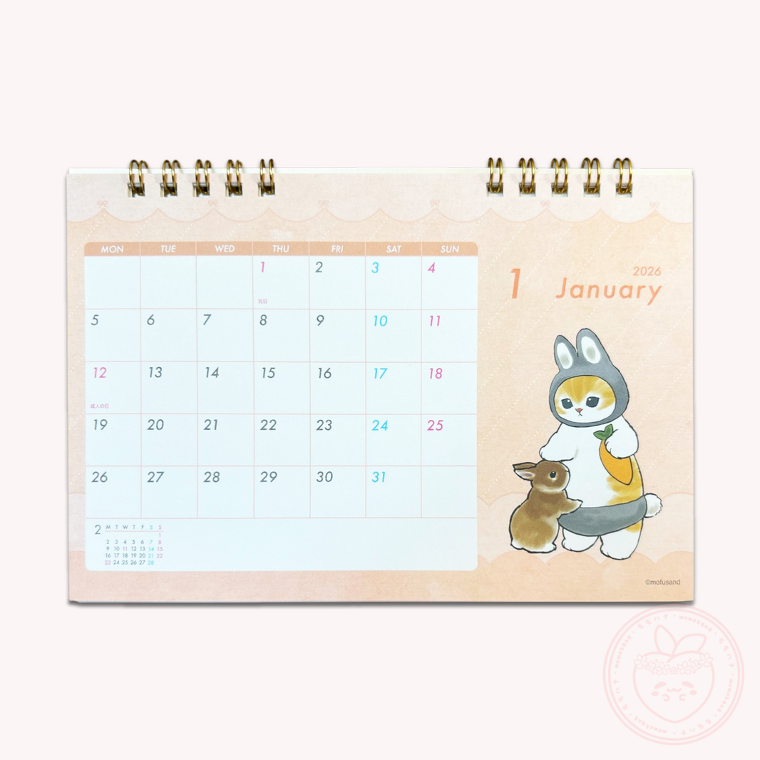 Mofusand 2026 Desk Calendar