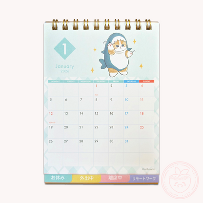 Mofusand 2026 Desk Calendar