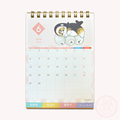 Mofusand 2026 Desk Calendar