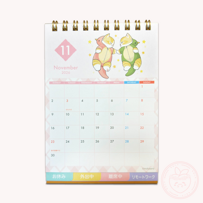 Mofusand 2026 Desk Calendar