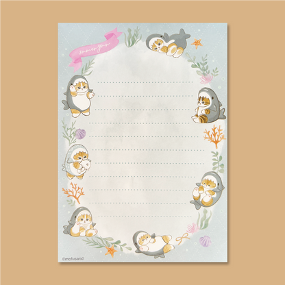 Mofusand A6 Memo Pad - Shark Nyan