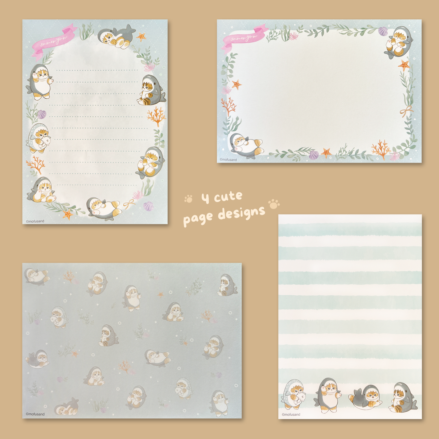Mofusand A6 Memo Pad - Shark Nyan